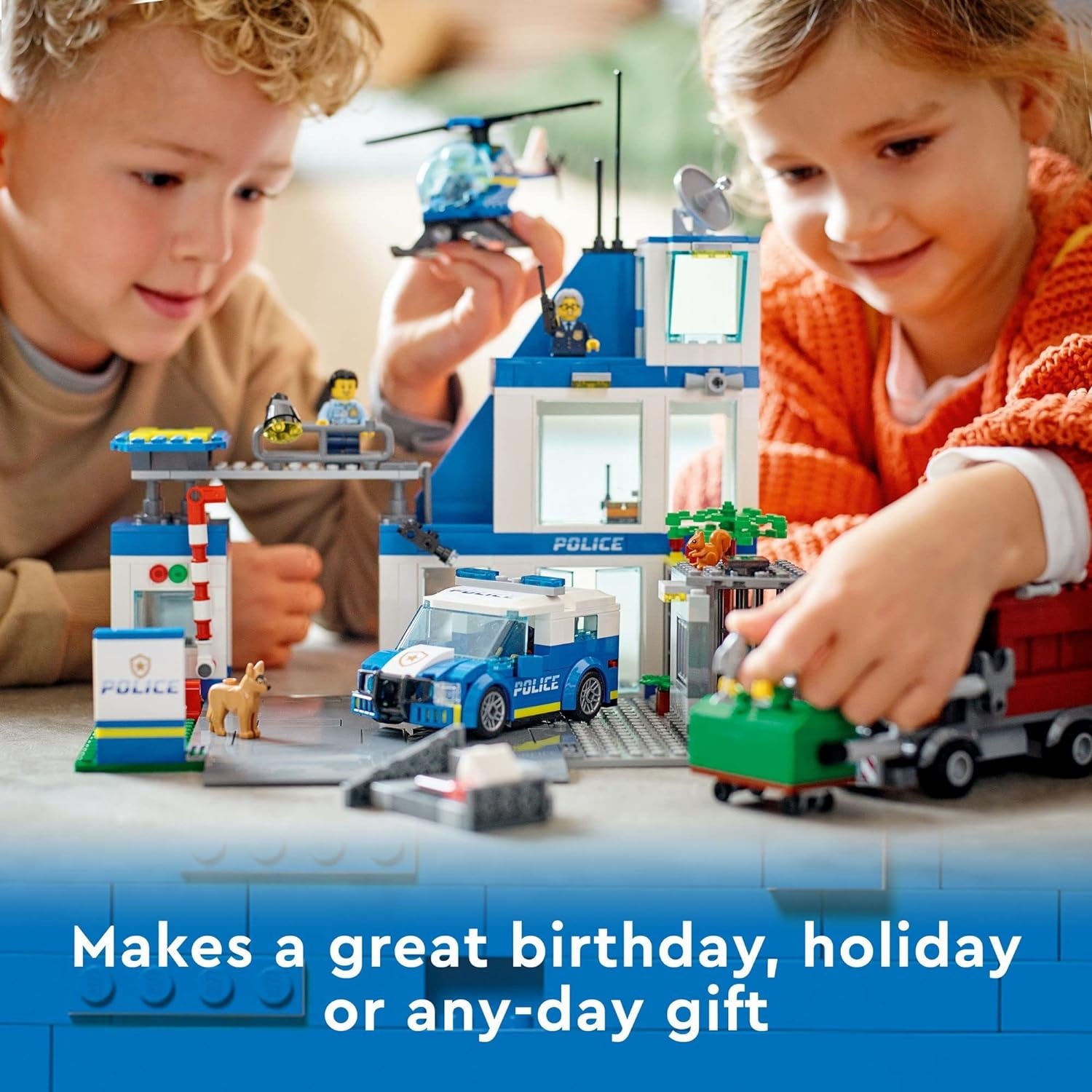 image:imageLEGO City Police Station with Van Garbage Truck amp Helicopter Toy 60316 Gifts for 6 Plus Year Old Kids Boys amp Girls with 5 Minifigures and Dog ToyStandard Packaging