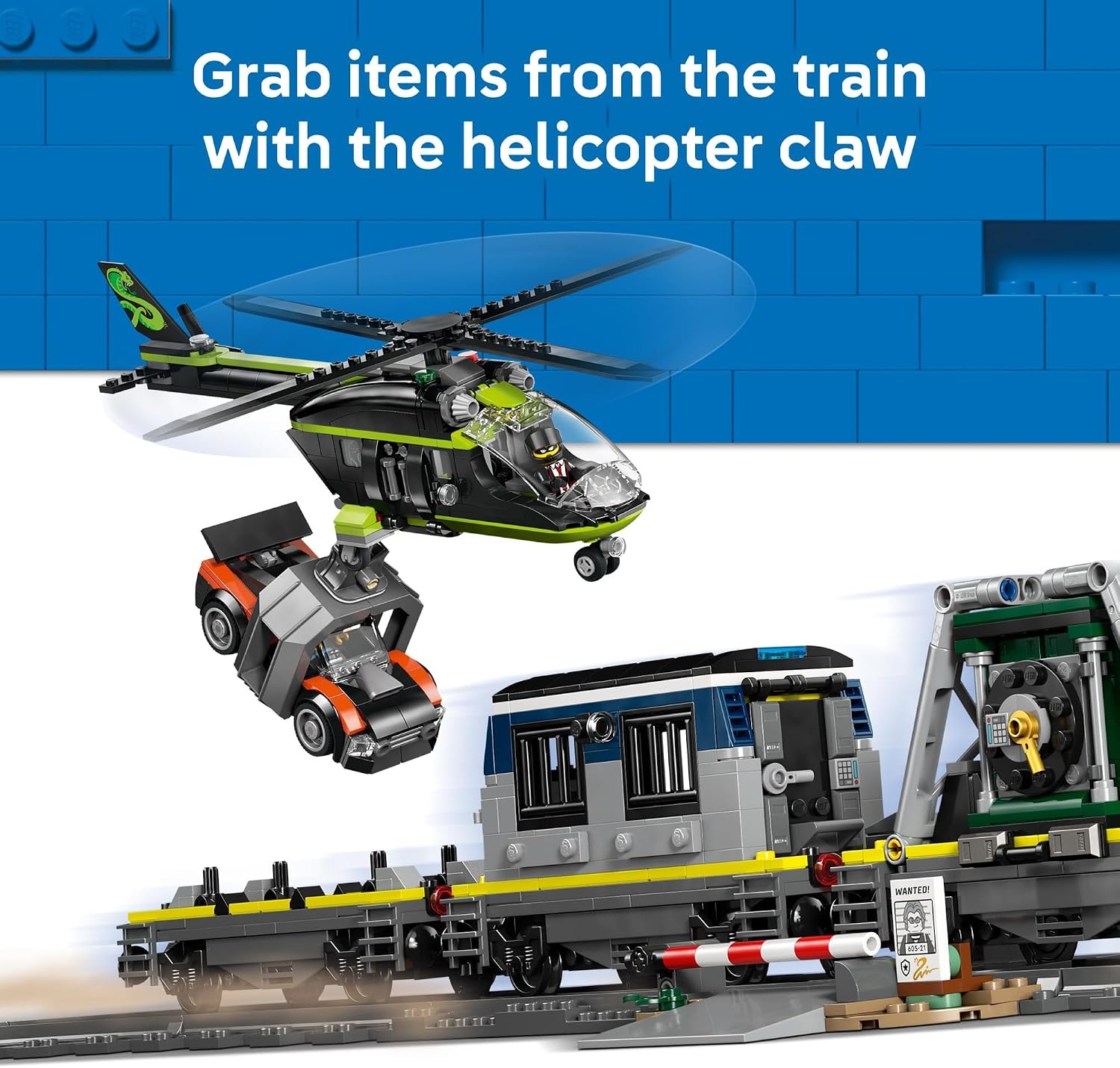 image:imageLEGO City Police Train Heist Building Toy Train Set with Police Car Toy for Boys amp Girls Ages 7 Pretend Play Set for Kids Gifts for Birthdays 60508