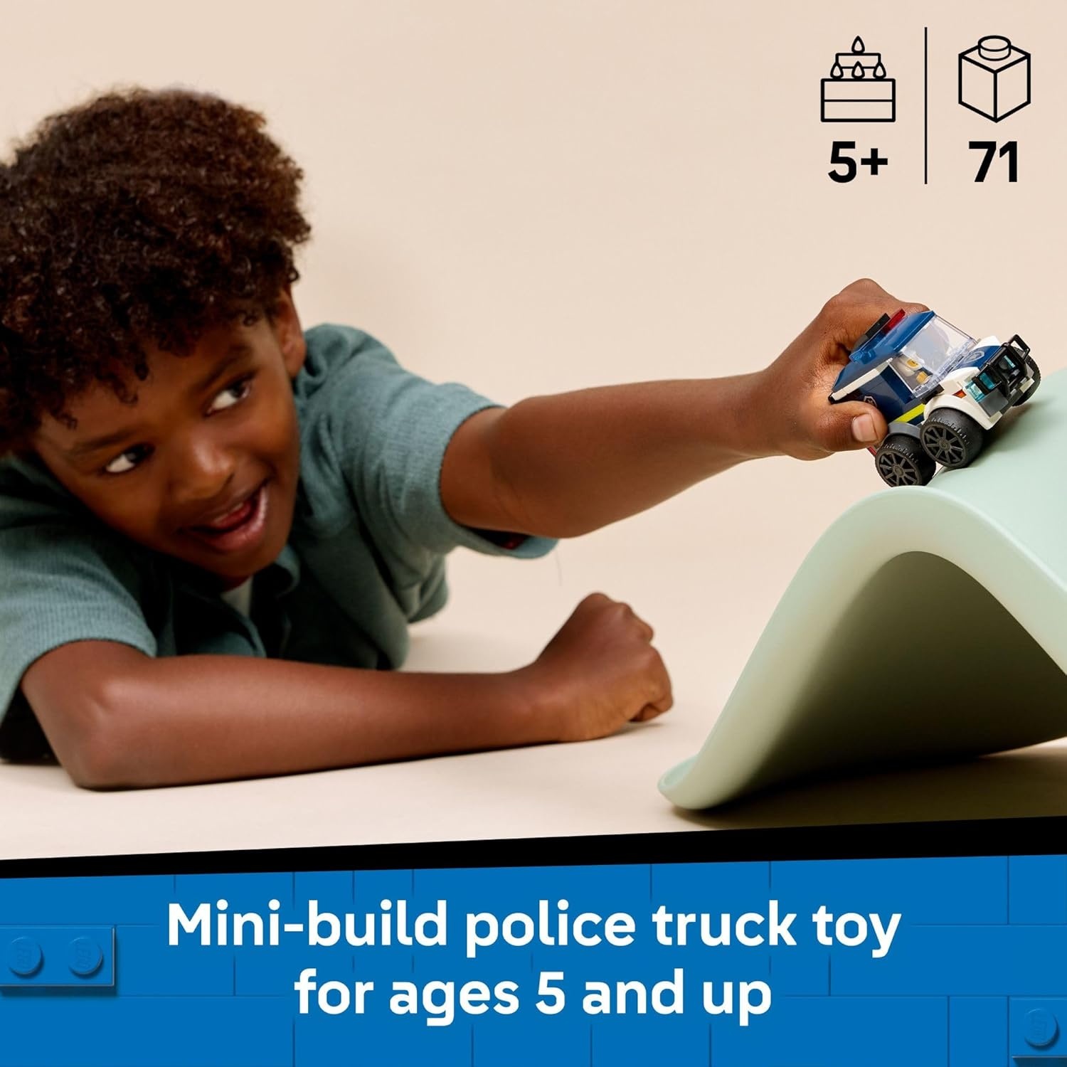 image:imageLEGO City Rides Fire Truck Building Toy for Kids Emergency Pretend Play for Boys amp Girls Ages 5 Toy Truck WRaisable Ladder amp Firefighter Junior Minifigure Gift Idea for Birthdays 60482Police Truck