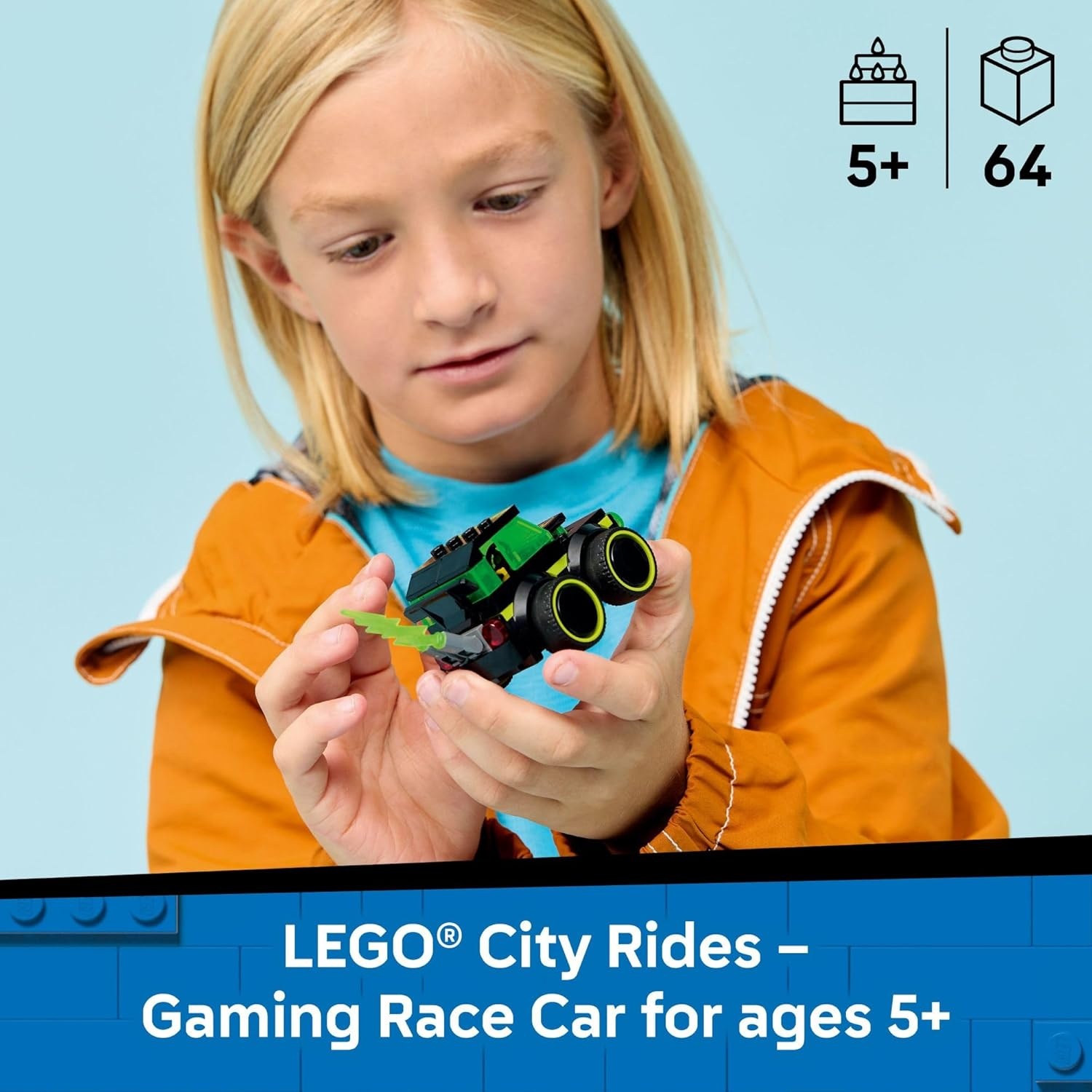 image:imageLEGO City Rides Fire Truck Building Toy for Kids Emergency Pretend Play for Boys amp Girls Ages 5 Toy Truck WRaisable Ladder amp Firefighter Junior Minifigure Gift Idea for Birthdays 60482Gaming Race Car