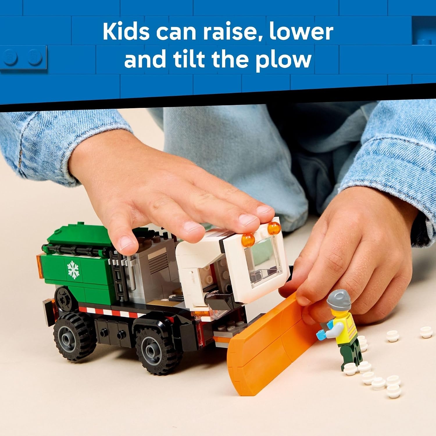 image:imageLEGO City Snowplow Truck Building Toy for Kids Pretend Play Vehicle for Boys amp Girls Ages 5 Toy Truck WMovable Plow amp Driver Minifigure Gift Idea for Birthdays 60490