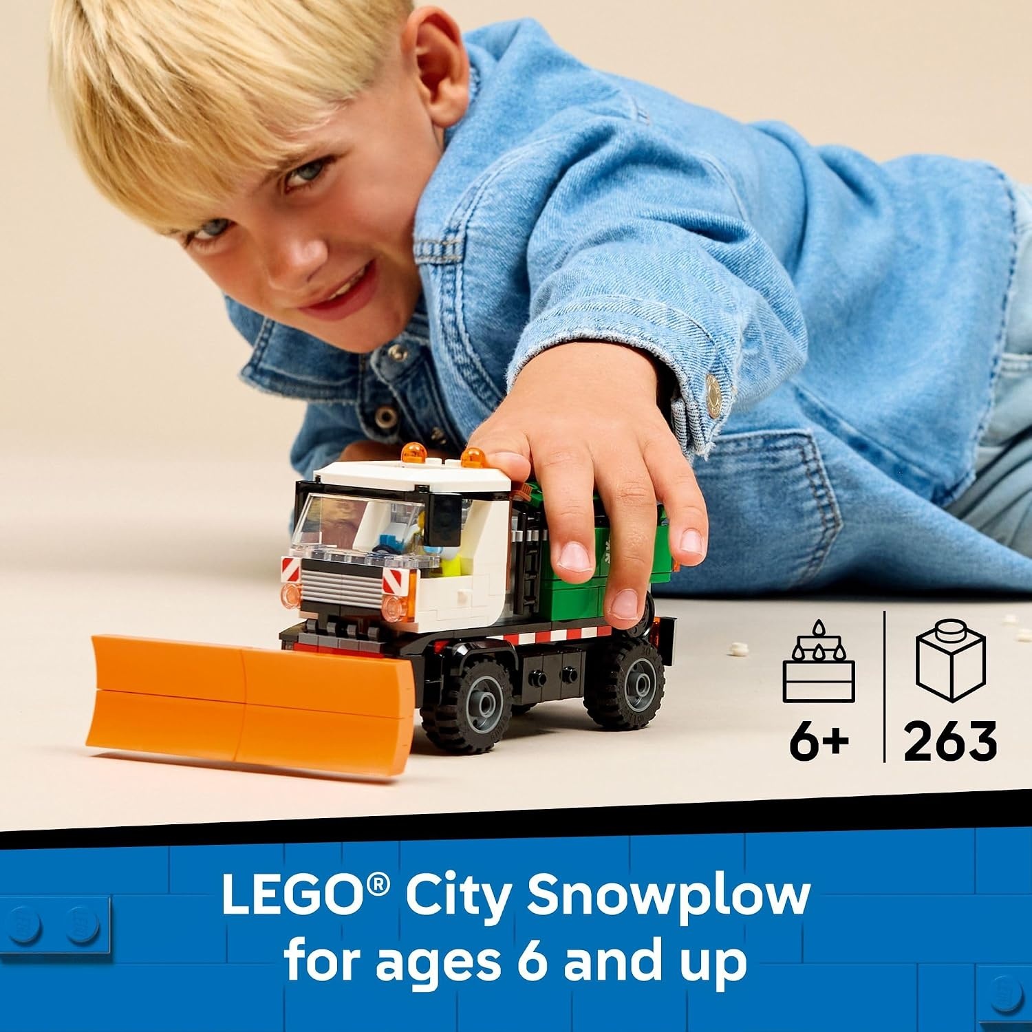 image:imageLEGO City Snowplow Truck Building Toy for Kids Pretend Play Vehicle for Boys amp Girls Ages 5 Toy Truck WMovable Plow amp Driver Minifigure Gift Idea for Birthdays 60490