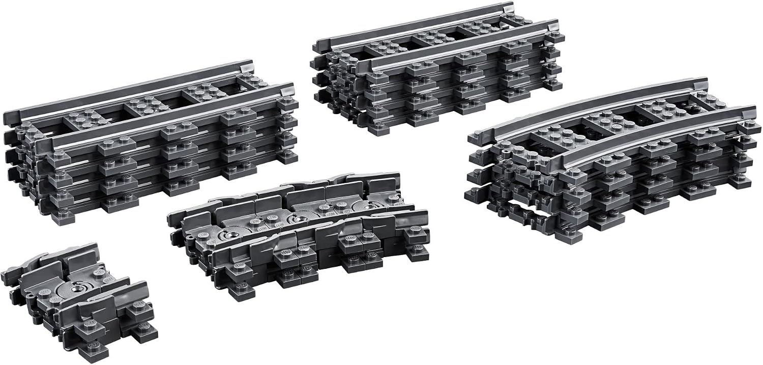 image:imageLEGO City Tracks Train Track Expansion Set Additional 20 Pieces Compatible with Our Sets 8 Straight 4 Curved amp 8 Flexible Tracks 60205