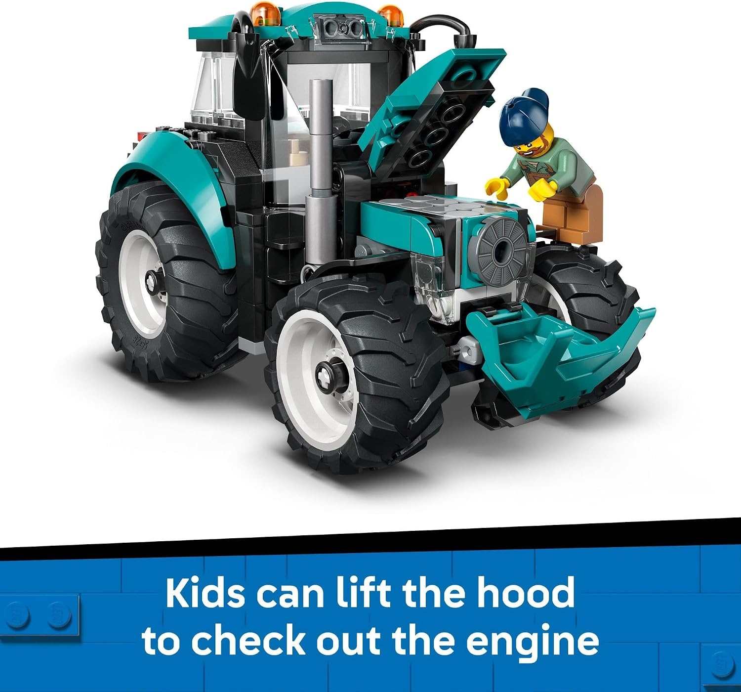 image:imageLEGO City Tractor Building Toy for Kids Pretend Play Farm Vehicle for Boys amp Girls Ages 7 Tractor Toy WFarmer Minifigure Gift Idea for Birthdays 60498