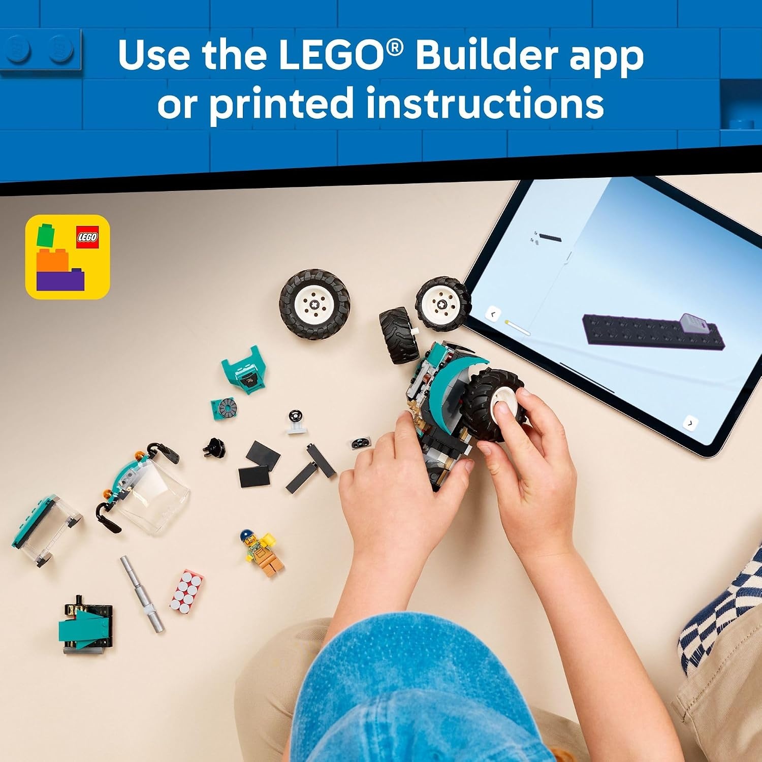image:imageLEGO City Tractor Building Toy for Kids Pretend Play Farm Vehicle for Boys amp Girls Ages 7 Tractor Toy WFarmer Minifigure Gift Idea for Birthdays 60498