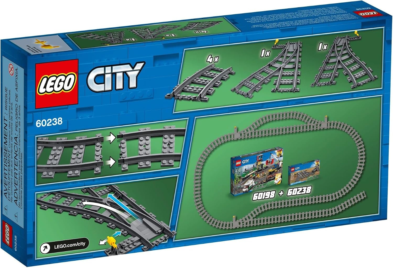 image:imageLEGO City Trains Switch Tracks 60238 Building Toy Set for Kids Boys and Girls Ages 5 8 Pieces8 Count Pack of 1