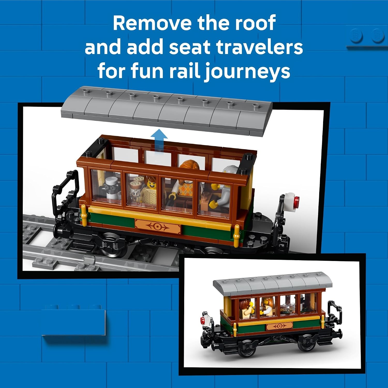 image:imageLEGO City Vintage Steam Train 60511 Building Toys for Boys amp Girls Ages 7 Train Set for Pretend Play 5 Minifigures 575 pieces Gift for Birthdays