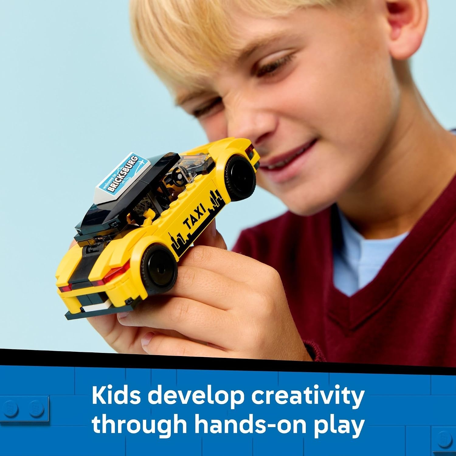 image:imageLEGO City Yellow Taxi Car Building Toy for Kids Pretend Play Set for Boys amp Girls Ages 5 Toy Car WTaxi Driver amp Tourist Minifigures Gift Idea for Birthdays 60487
