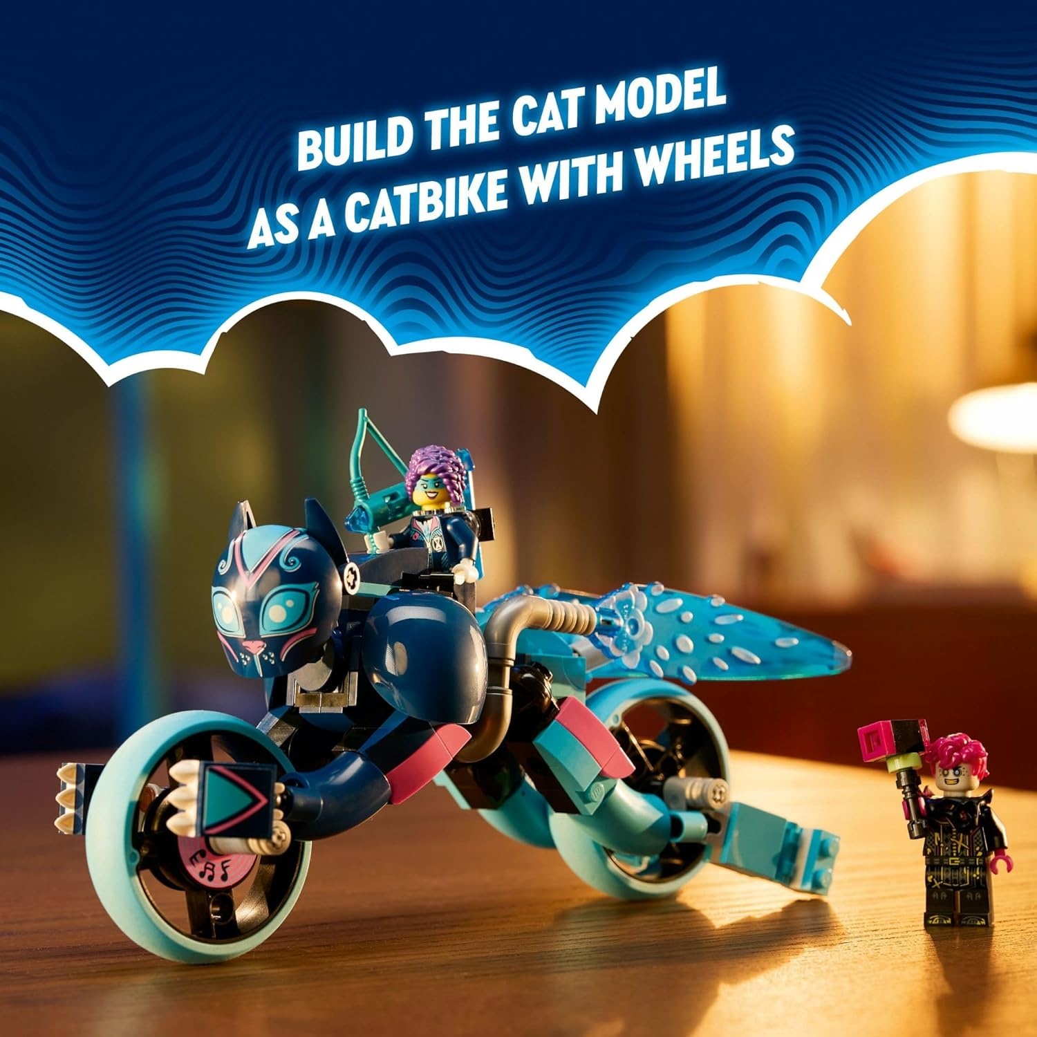 image:imageLEGO DREAMZzz Zoeys Cat Motorcycle Bike Toy with 2 Minifigures Creative Toy for Kids Ages 7 and Up Rebuild an Animal Figure into a Bike 71479