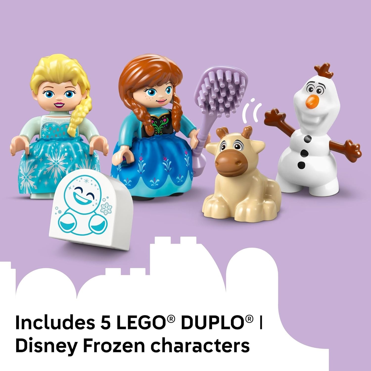 image:imageLEGO DUPLO Disney Anna and Elsas Frozen Castle Party Toddler Toy for Girls and Boys 2 Building Blocks for Pretend Play and Sensory Development Preschool Learning Gift for Kids 10455