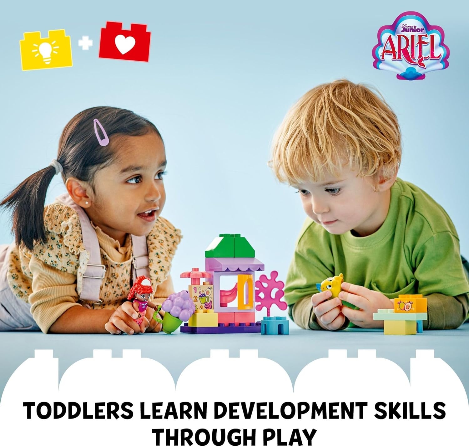 image:imageLEGO DUPLO Disney Ariel and Flounders Caf Stand The Little Mermaid Toy Educational Toy Kids Play Food and Fruit Kids Learning Toy Building Set for Preschool Kids Ages 2 and Up 10420