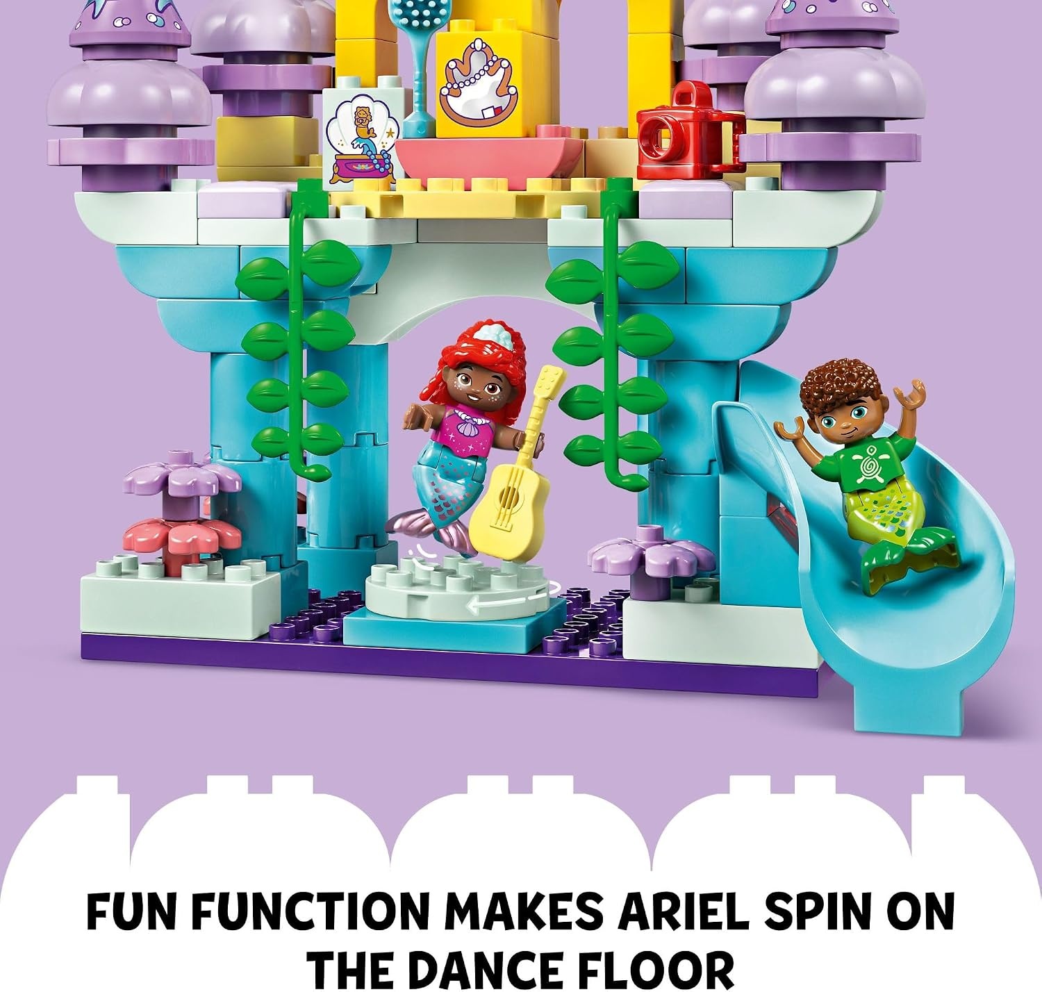 image:imageLEGO DUPLO Disney Ariels Magical Underwater Palace Building Set The Little Mermaid Toy for Girls amp Boys Ages 2 Toddler Preschool Sensory Toy with Disney Princess Minifigure 10435
