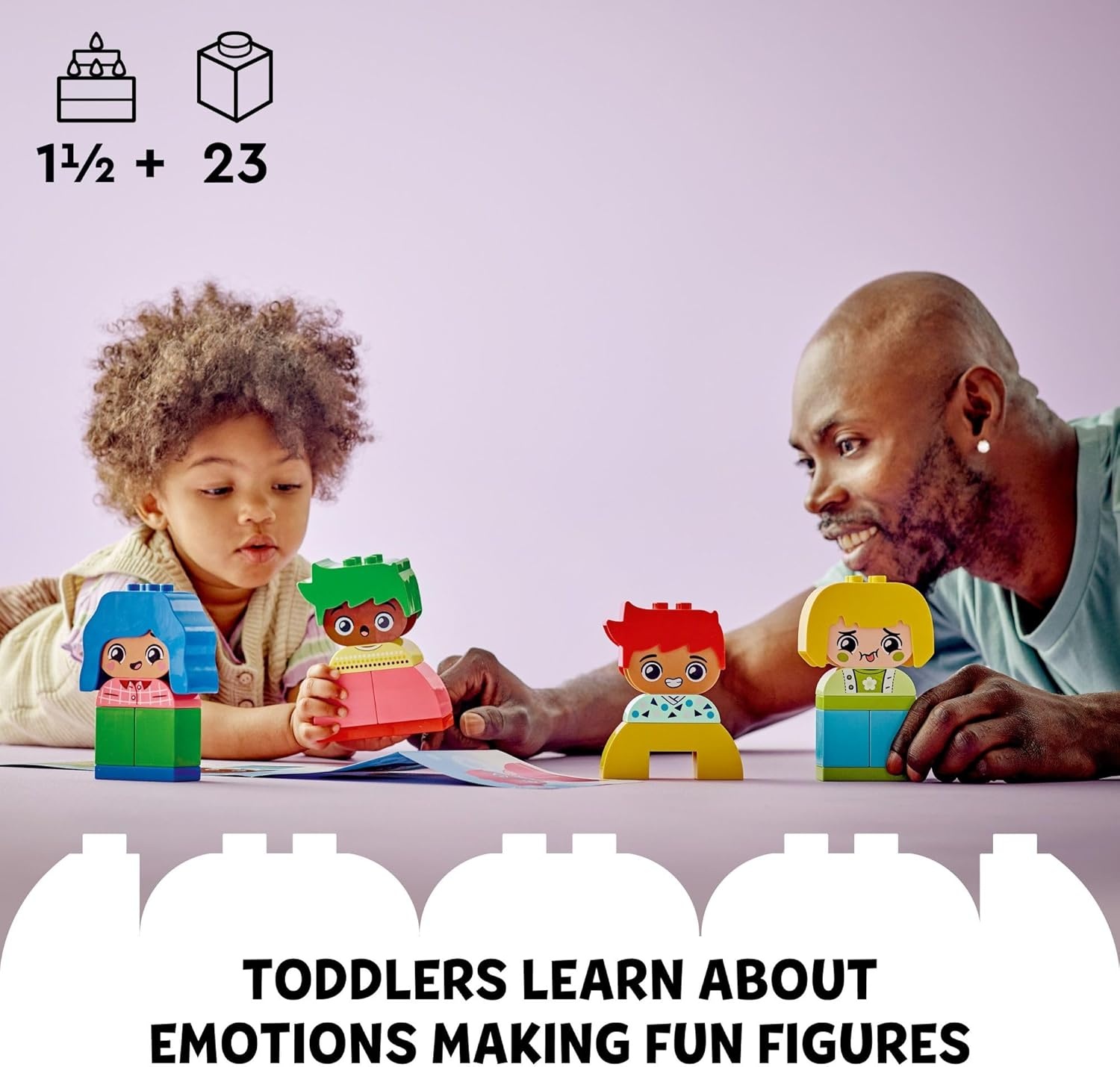image:imageLEGO DUPLO My First Big Feelings amp Emotions Interactive Toy Colored Building Bricks and 4 Characters Social and Emotional Play for Preschoolers 1 Year Old and Up 10415