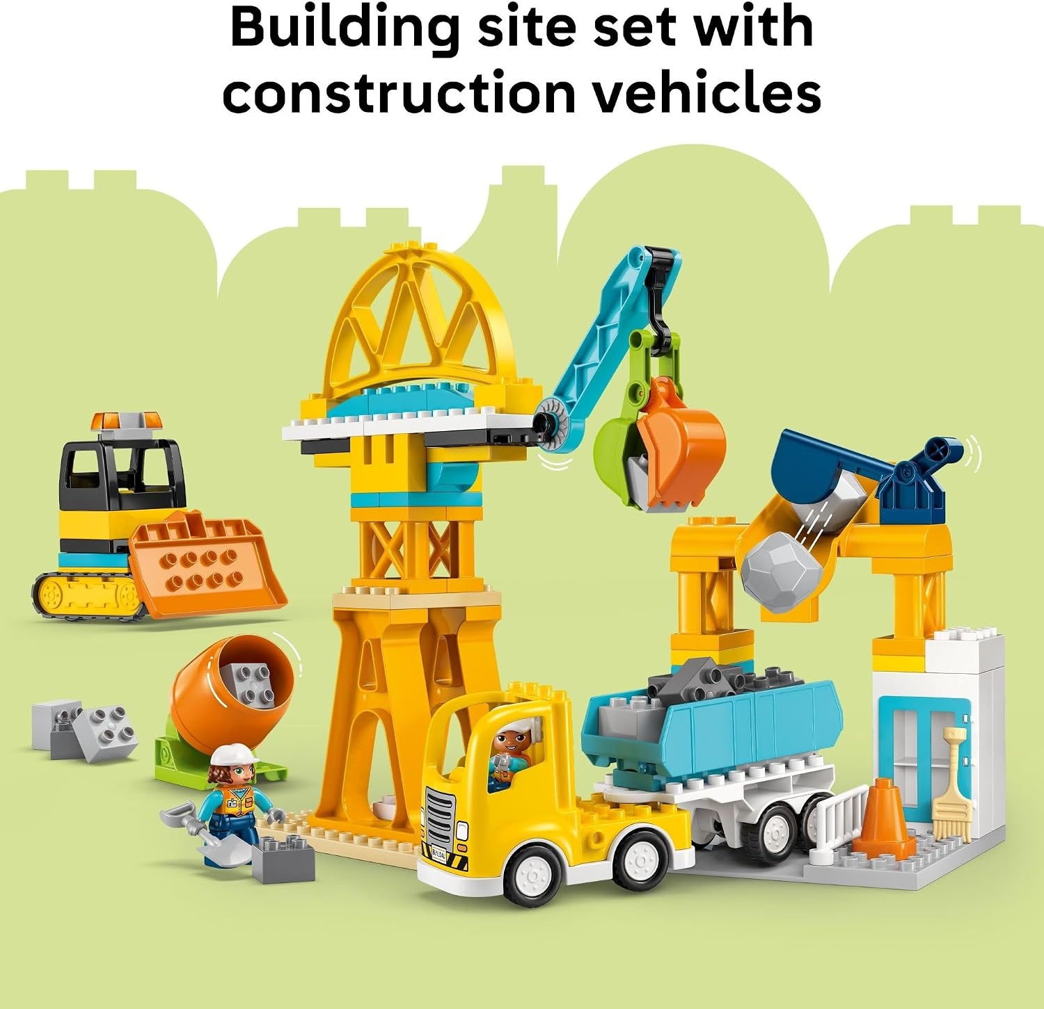 image:imageLEGO DUPLO Town 3 in 1 Construction Site and Vehicles Toys for Toddlers Pretend Play Set for Boys amp Girls Ages 3 Building Blocks for Fine Motor Skills Practice Gift for Birthdays 10476