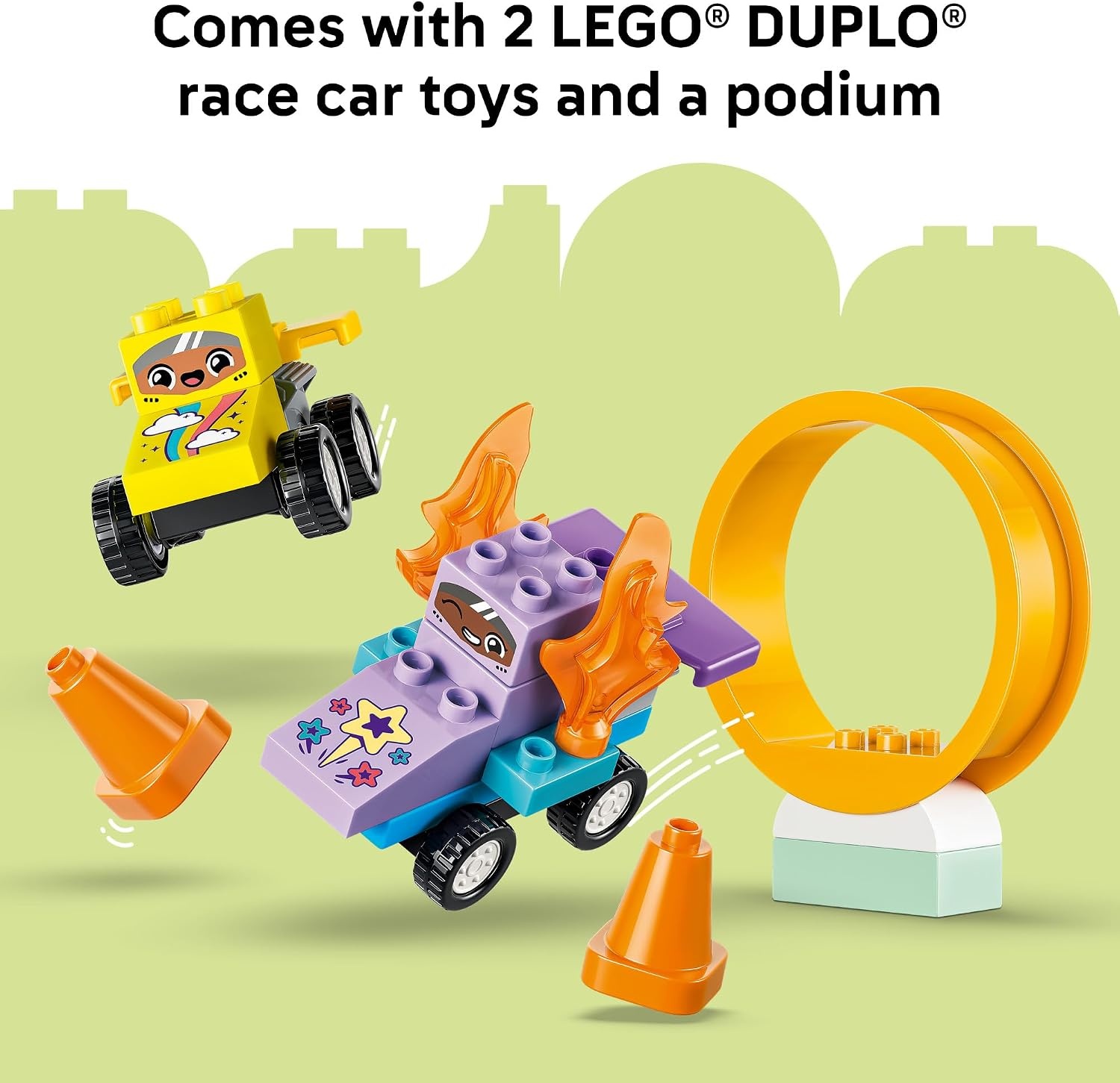 image:imageLEGO DUPLO Town 3 in 1 Creative Ramps with Vehicles 10478 Building Toys for Toddlers Ages 3 Toy Cars Sturdy Build for Pretend Play Fine Motor Skills 111 pieces Gift Idea