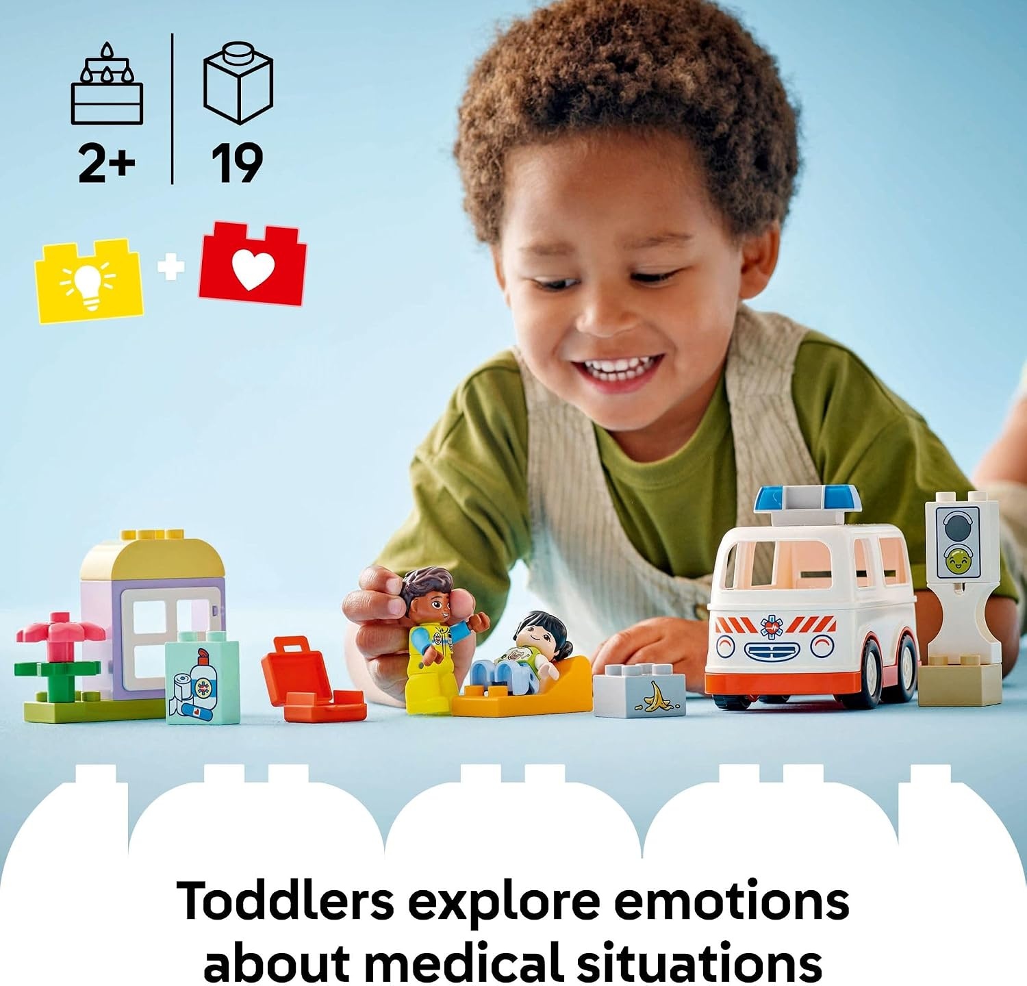 image:imageLEGO DUPLO Town Ambulance amp Driver Building Toy Playset Preschool Learning and Educational Ambulance Toy for Toddlers Boys and Girls Ages 2 Pretend Play Baby Gift Idea 10447