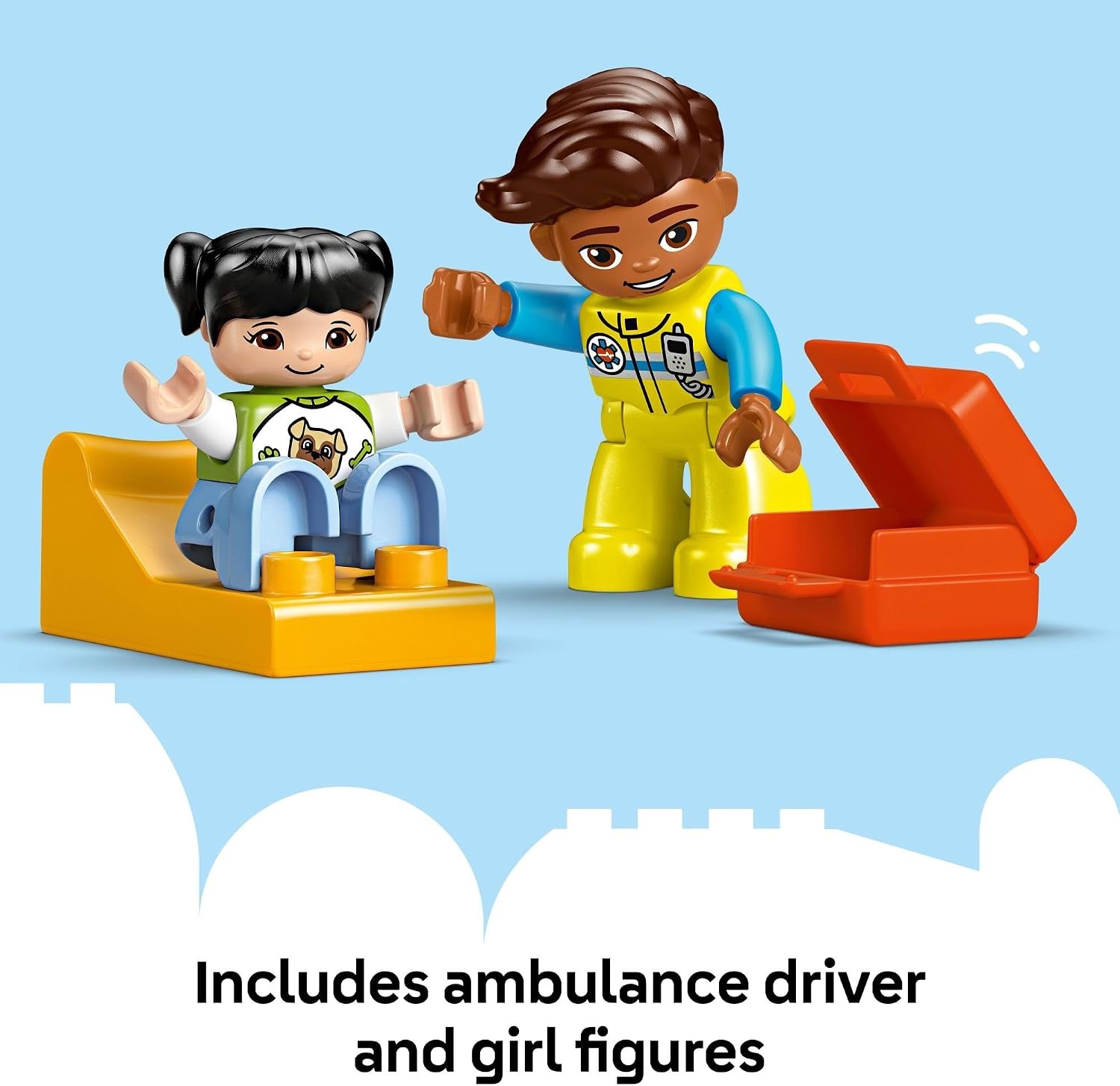 image:imageLEGO DUPLO Town Ambulance amp Driver Building Toy Playset Preschool Learning and Educational Ambulance Toy for Toddlers Boys and Girls Ages 2 Pretend Play Baby Gift Idea 10447