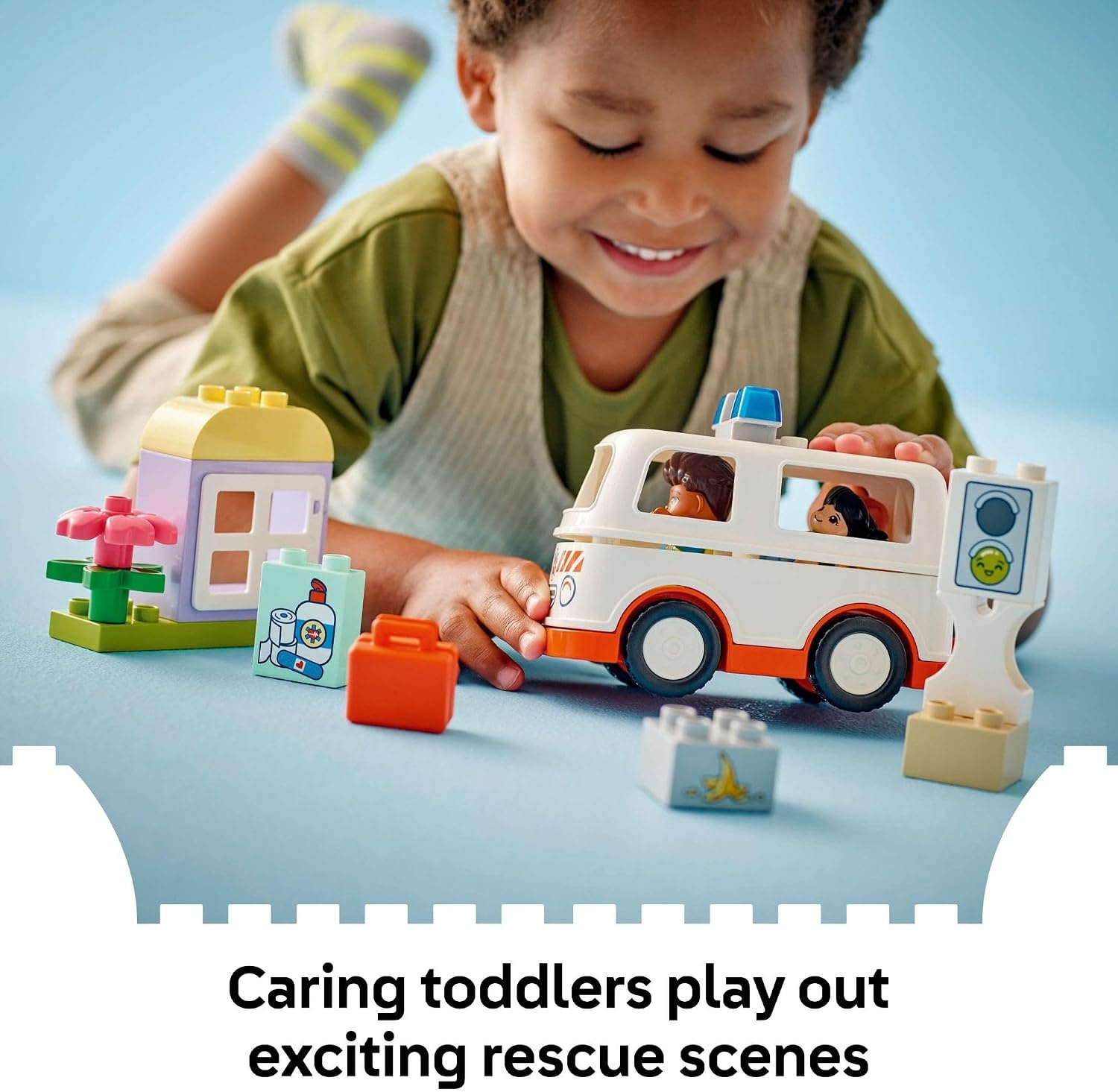 image:imageLEGO DUPLO Town Ambulance amp Driver Building Toy Playset Preschool Learning and Educational Ambulance Toy for Toddlers Boys and Girls Ages 2 Pretend Play Baby Gift Idea 10447