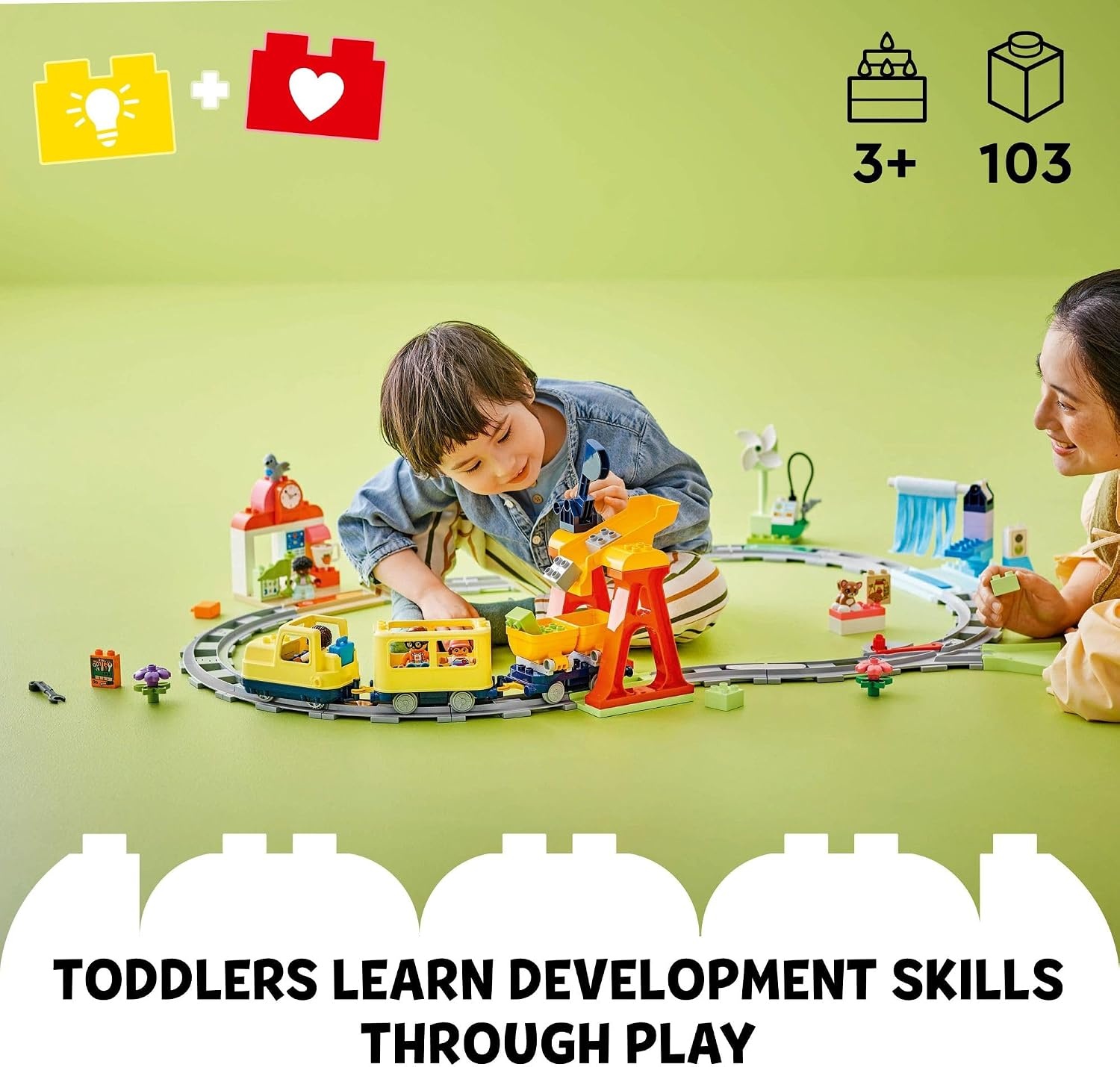 image:imageLEGO DUPLO Town Big Interactive Community Train Set Learning Toddler Train Toy Playset for Boys and Girls Ages 3 Gift Idea for Birthdays and Holidays 10428