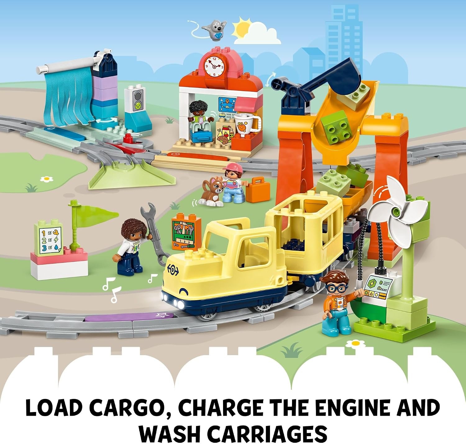image:imageLEGO DUPLO Town Big Interactive Community Train Set Learning Toddler Train Toy Playset for Boys and Girls Ages 3 Gift Idea for Birthdays and Holidays 10428
