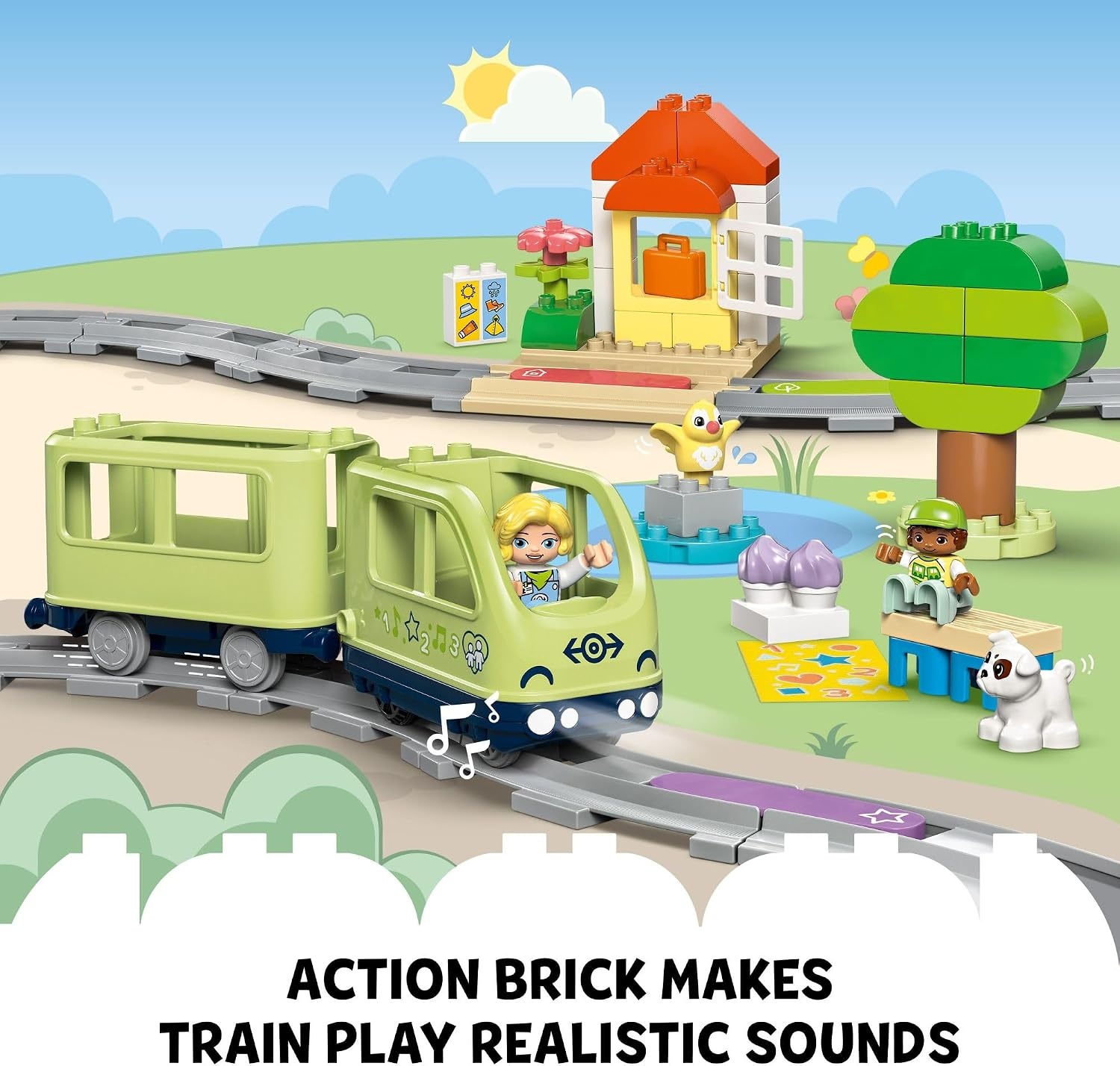 image:imageLEGO DUPLO Town Interactive Adventure Train Set Building Toy for Toddlers Boys and Girls Ages 2 Learning Train Toy Playset with Lights and Sounds Gift for Birthdays and Holidays 10427