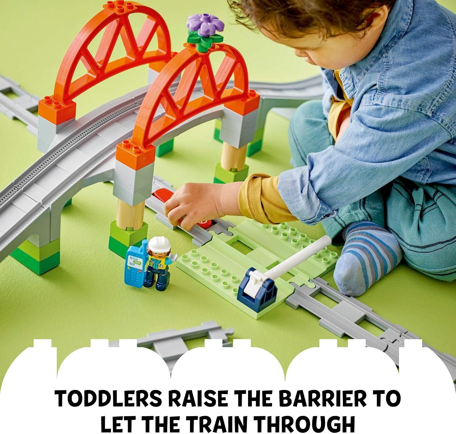 image:imageLEGO DUPLO Town Train Bridge and Tracks Expansion Set 10 Extra Pieces of Train Tracks Preschool and Toddler Train Set Ages 2 Building Toy for Boys and Girls 10426