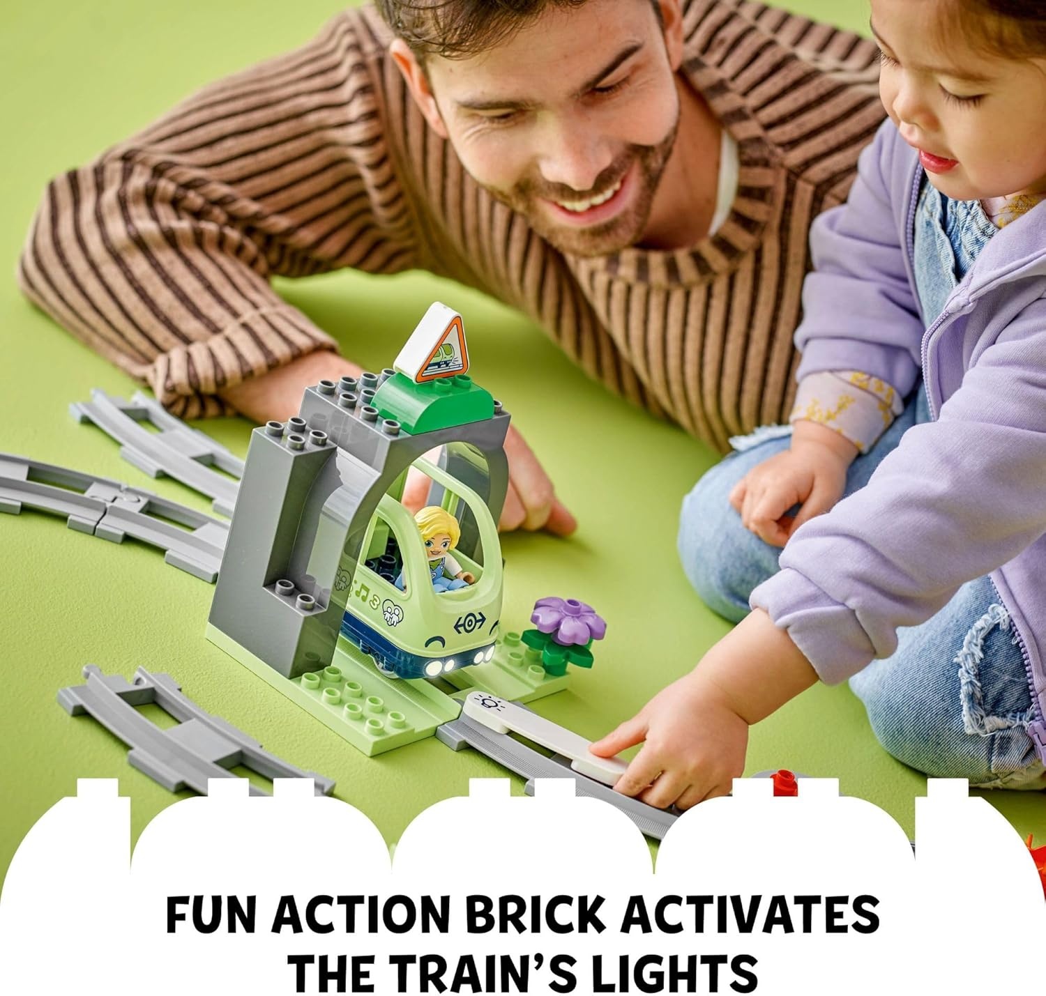 image:imageLEGO DUPLO Town Train Tunnel and Tracks Expansion Set 10 Extra Pieces of Train Tracks Preschool and Toddler Train Set Ages 2 Building Toy for Boys and Girls 10425