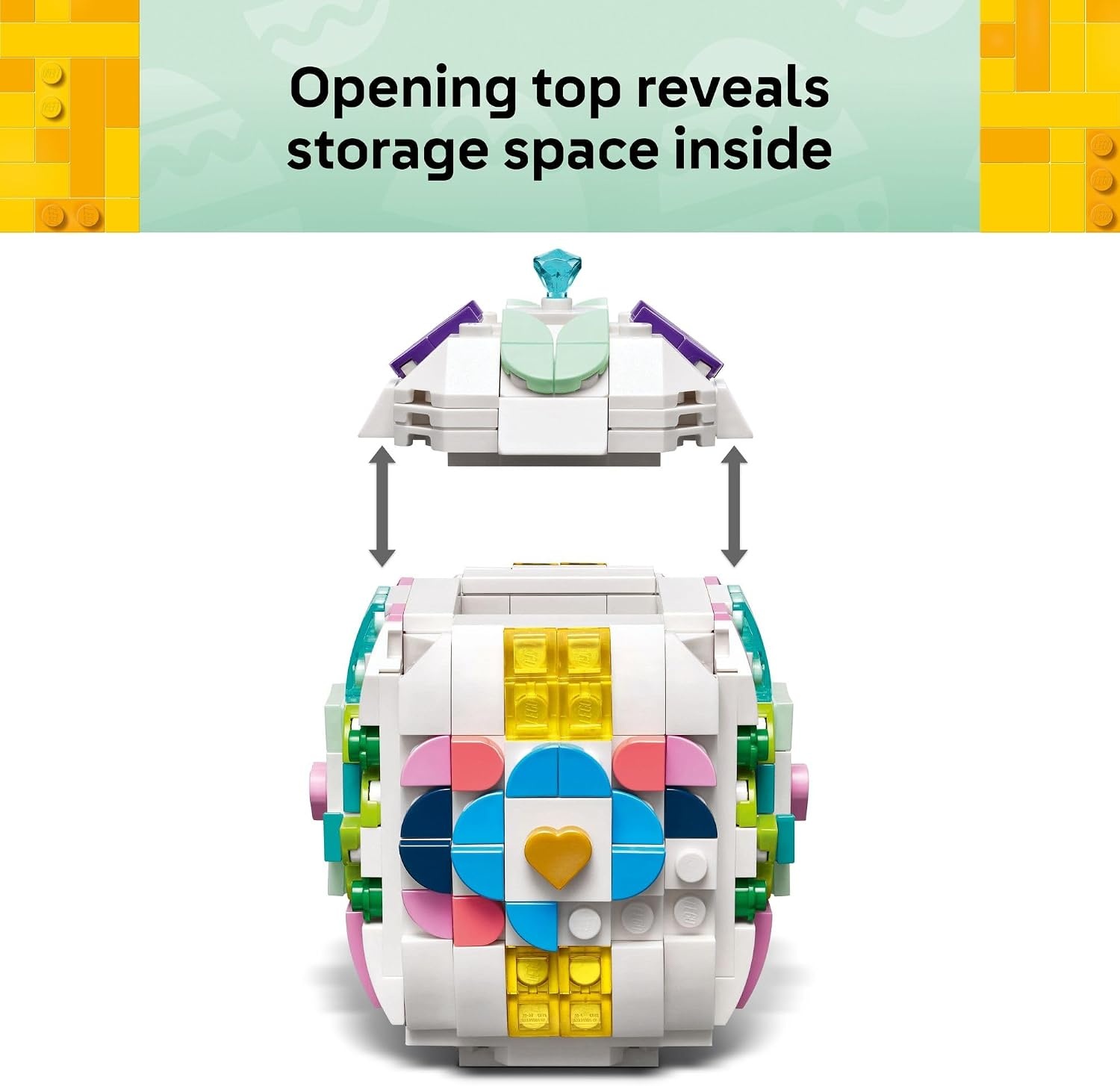 image:imageLEGO Decorative Easter Egg Building Toy for Girls amp Boys Springtime Craft Activity for Kids Ages 8 Basket Stuffer or Gift Idea for Easter Birthdays amp Special Occasions 40816