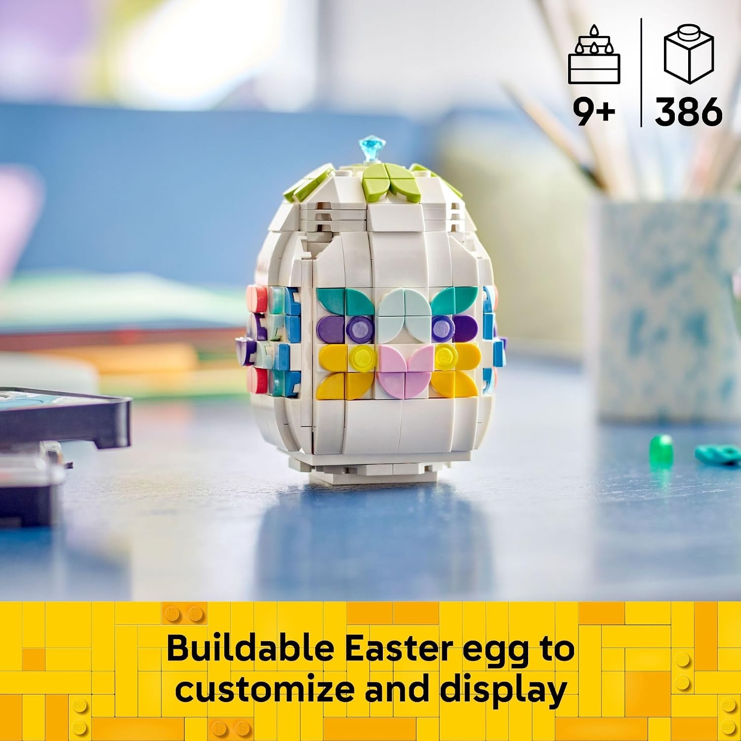 image:imageLEGO Decorative Easter Egg Building Toy for Girls amp Boys Springtime Craft Activity for Kids Ages 8 Basket Stuffer or Gift Idea for Easter Birthdays amp Special Occasions 40816