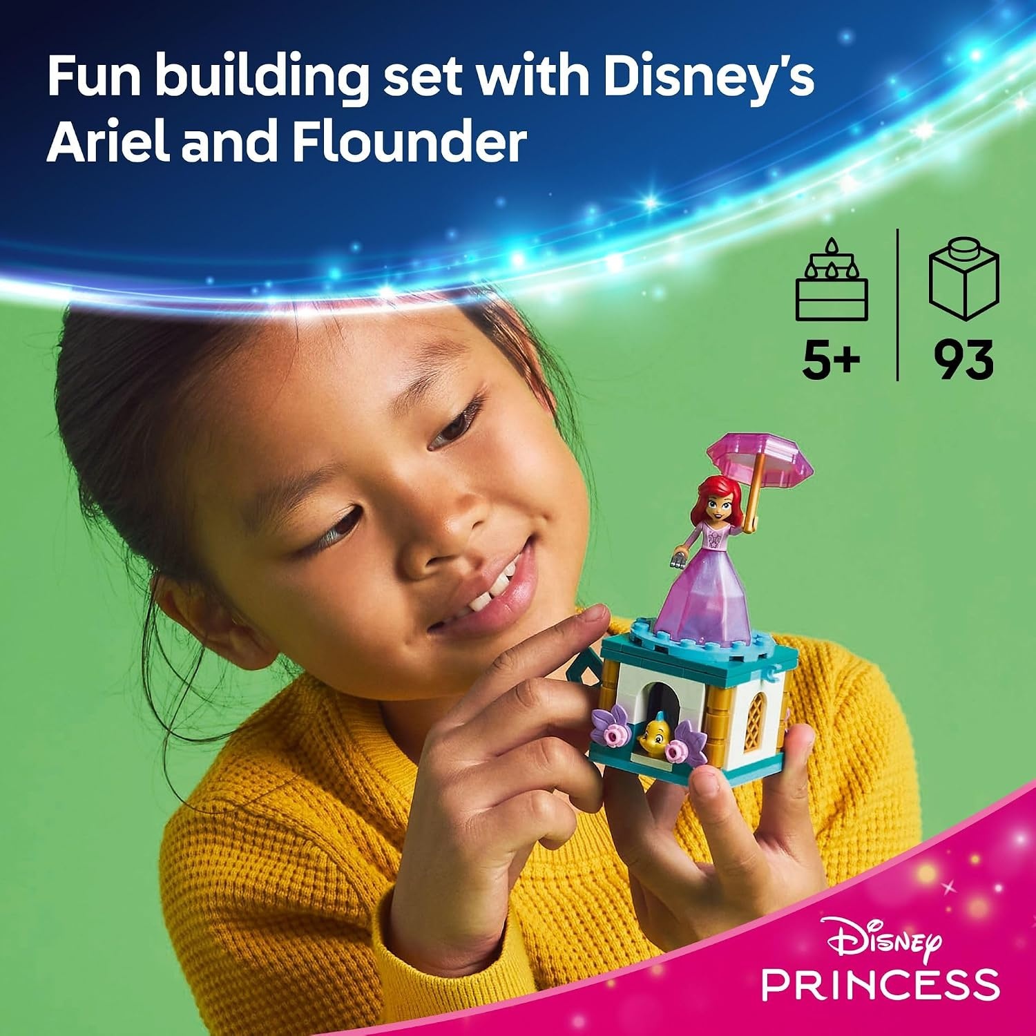 image:imageLEGO Disney Princess Twirling Ariel Toy Building Set for Kids Girls and Boys Ages 5 Little Mermaid Toy for Fans of Movie Ariel Doll Gift Idea for Birthdays 43259