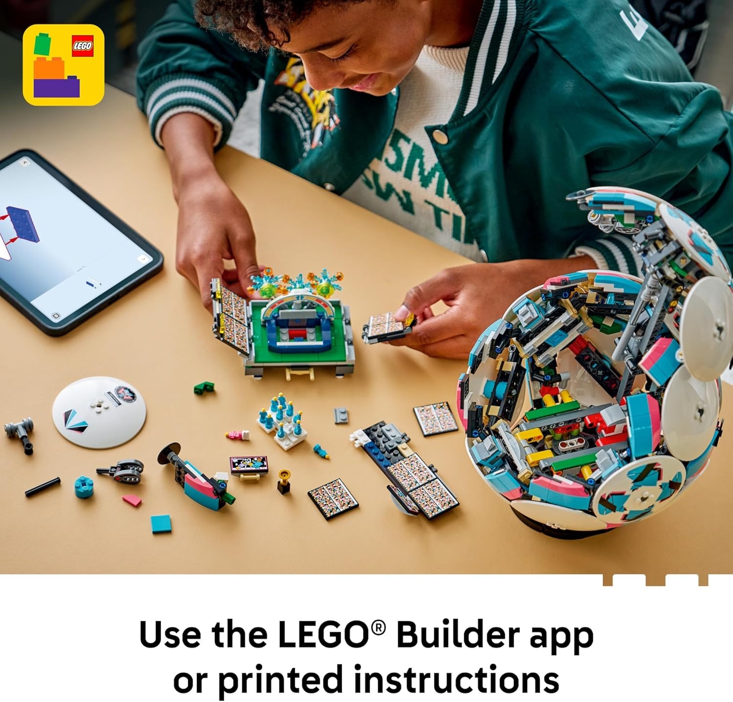 image:imageLEGO Editions Soccer Ball Building Toy for Kids Collectible Sports Decor for Boys amp Girls Ages 10 Includes Micro Stadium Gift for Birthdays 43019