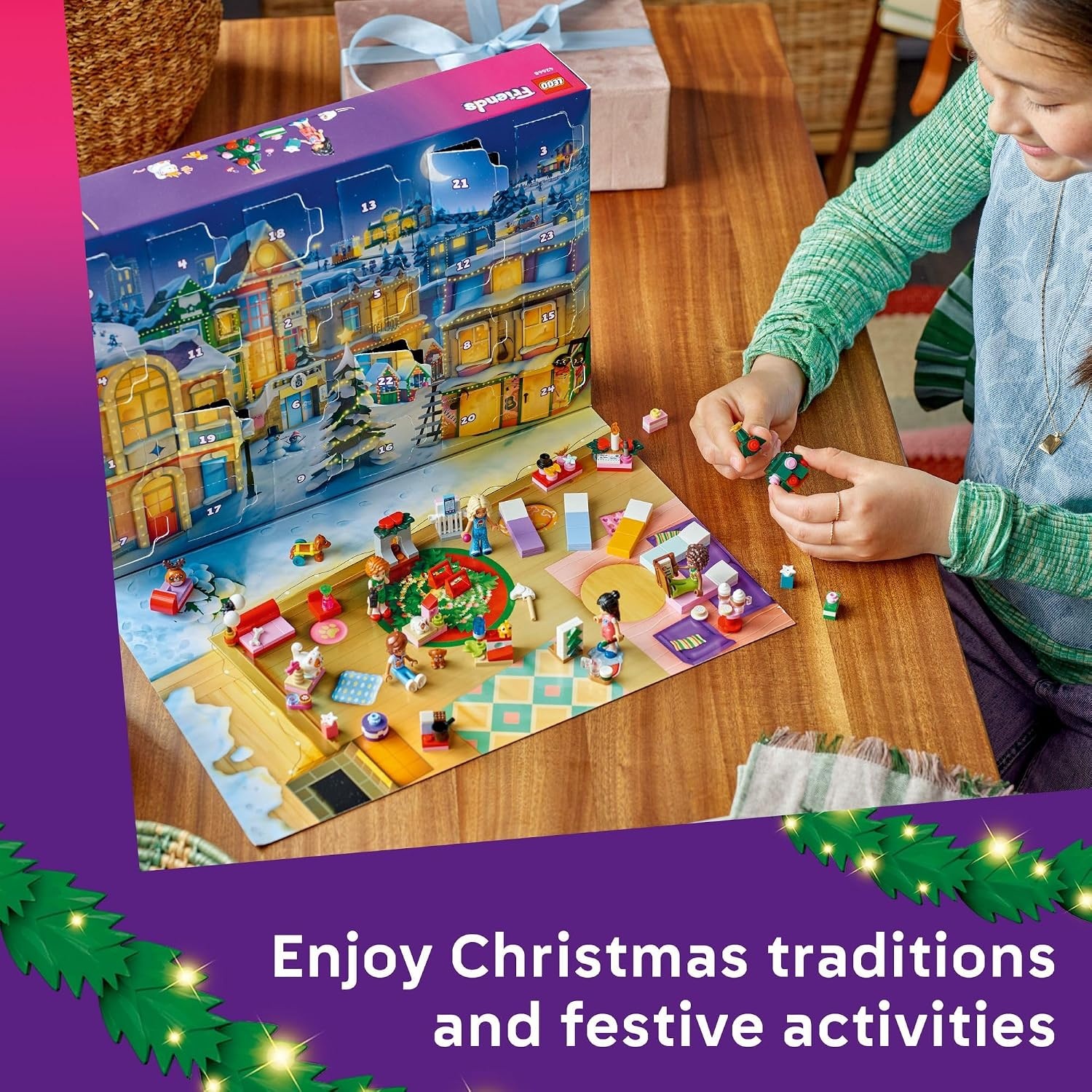 image:imageLEGO Friends Advent Calendar 2025 Building Toy Holiday Countdown Set for Girls amp Boys Ages 6 24 Buildable Surprises 5 Minidolls amp 5 Pets Kids Gift Idea for Christmas 42668