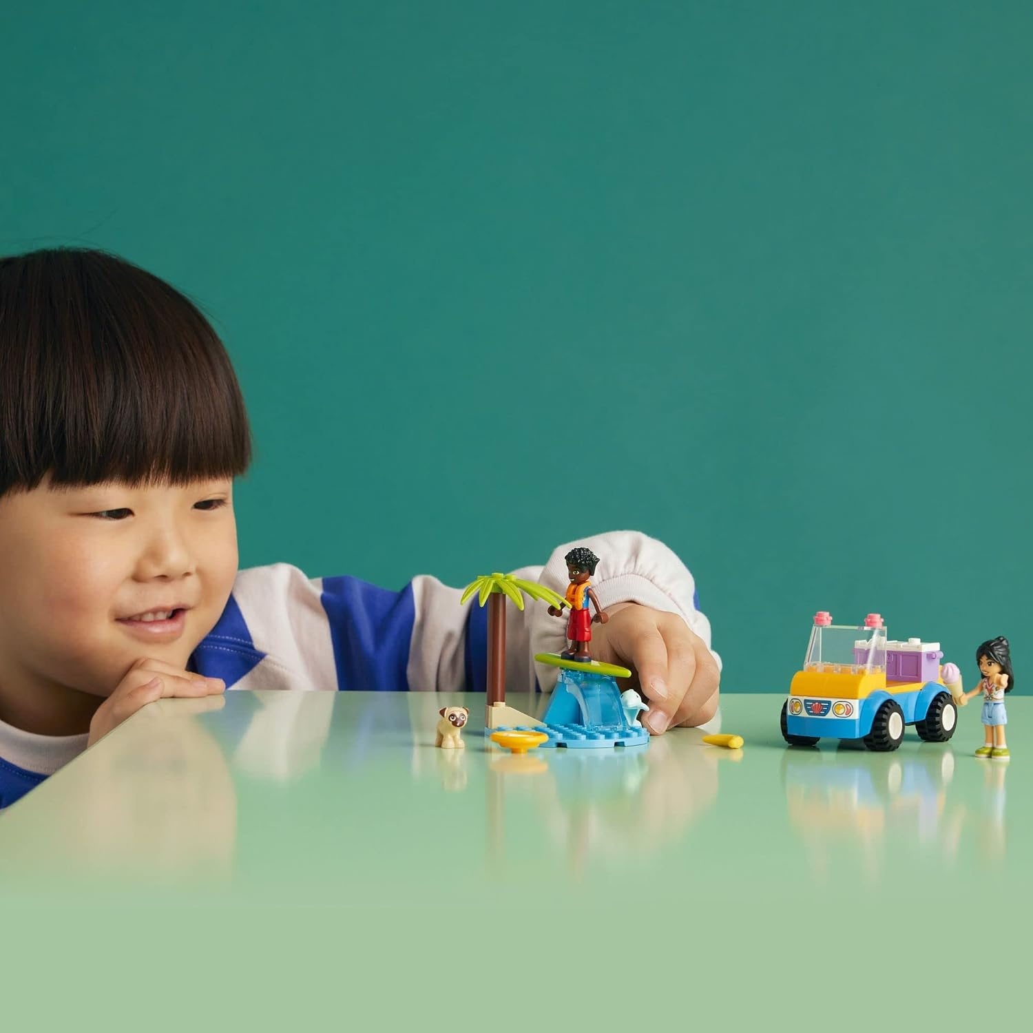 image:imageLEGO Friends Beach Buggy Fun 41725 Building Toy Set Creative Fun for Toddlers Ages 4 with 2 MiniDolls Pet Dog and Dolphin Figures a Beach Buggy Toy Car and Accessories