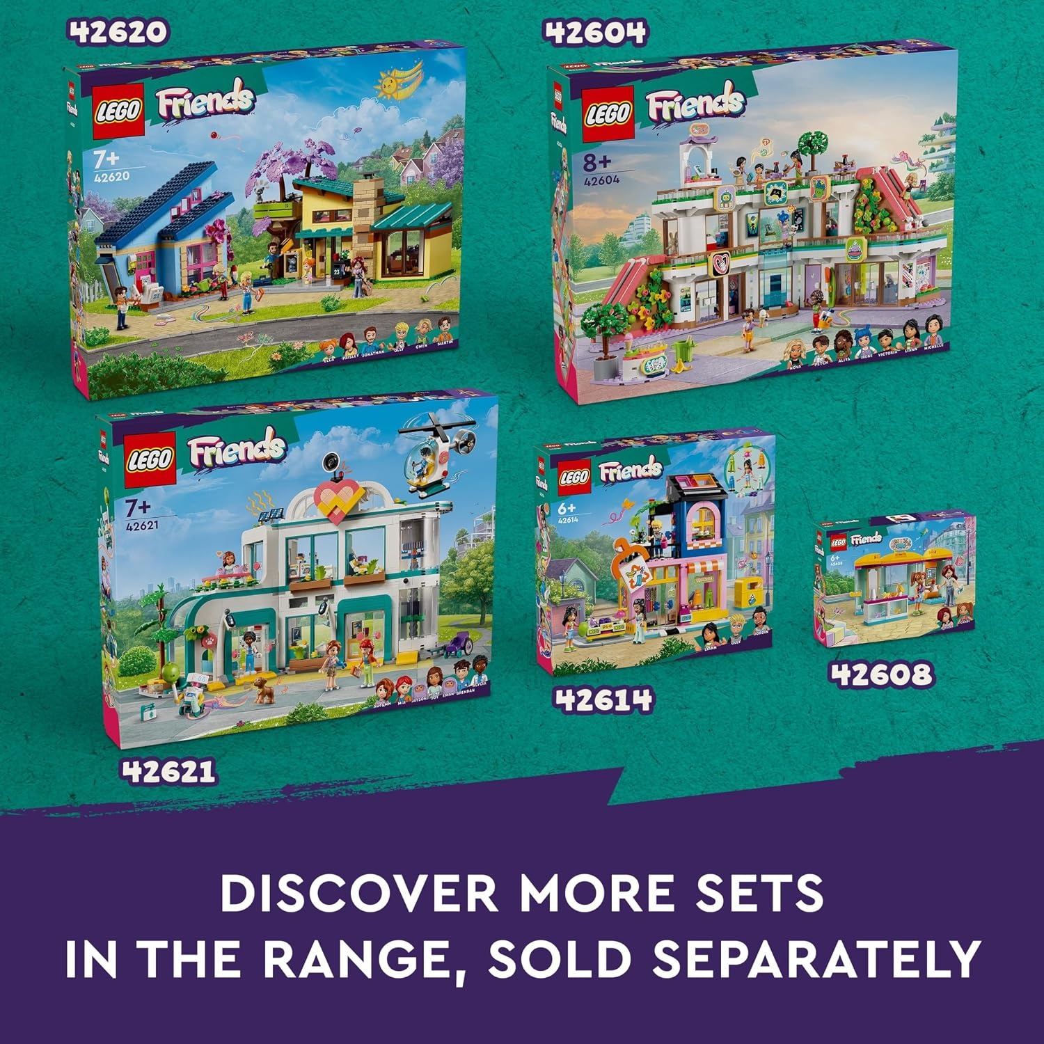 image:imageLEGO Friends Heartlake City Shopping Mall Toy Building Kit with MiniDoll Accessories for Kids to Build Social Skills and Play Together Gift Set for 8 Year Old Kids Girls and Boys 42604