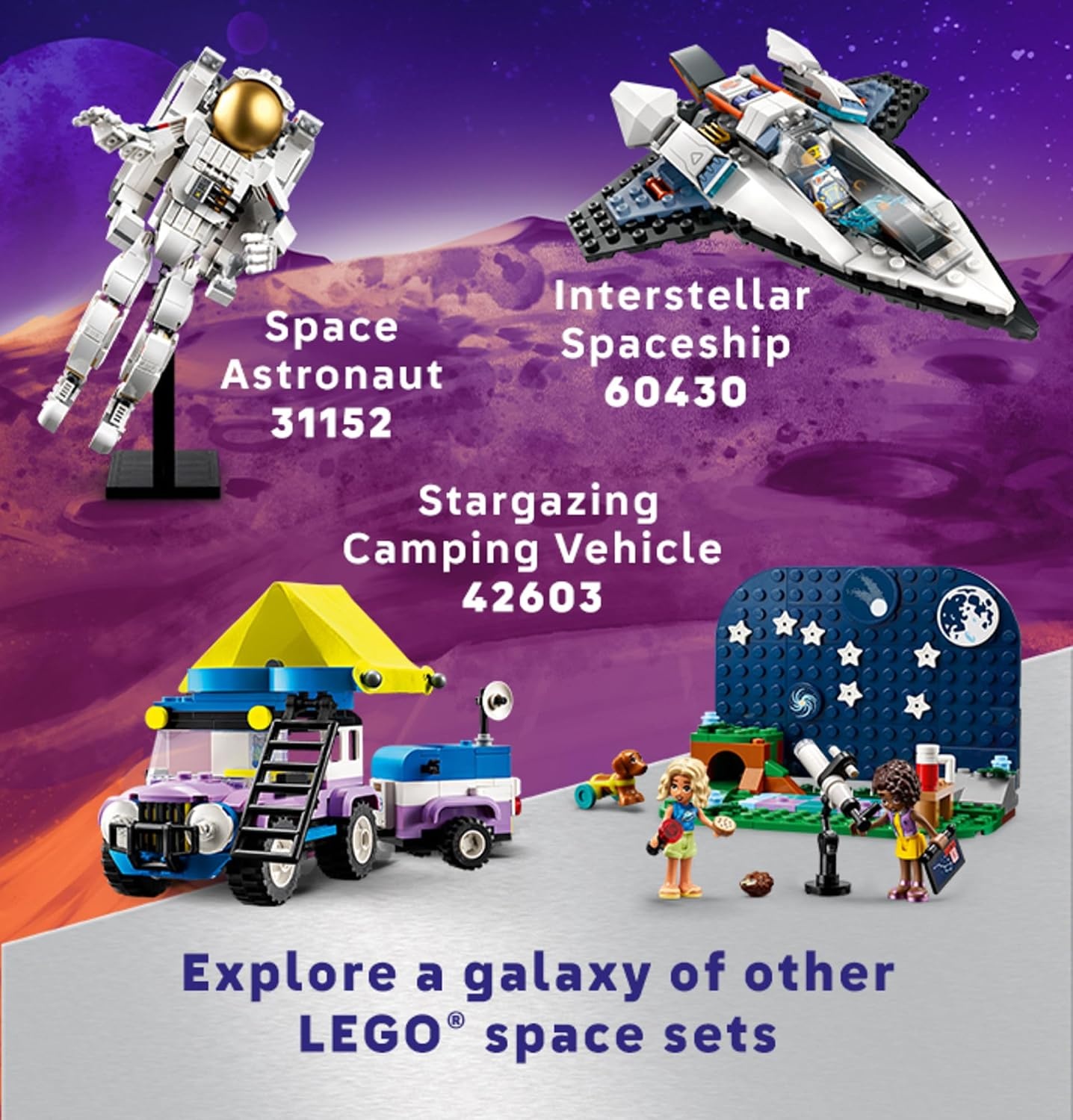image:imageLEGO Friends Stargazing Camping Vehicle Adventure Toy Includes 2 MiniDolls Camping Trailer Telescope Toy and a Dog Figure Science Gift Idea for Girls Boys and Kids Ages 7 and Up 42603