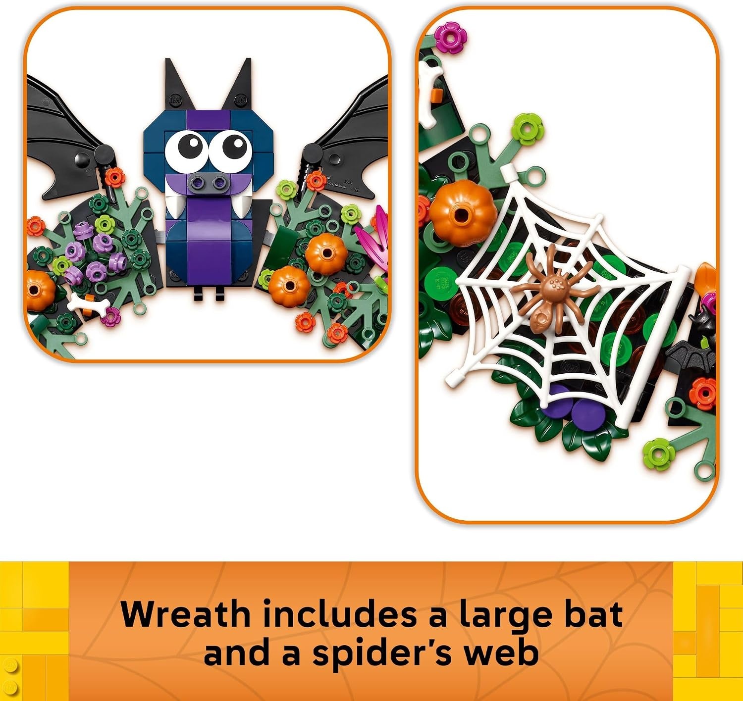 image:imageLEGO Halloween Wreath 40825 Building Toys for Boys amp Girls Ages 12 Halloween Decor amp Craft W String to Hang 617 pieces Gift for Kids