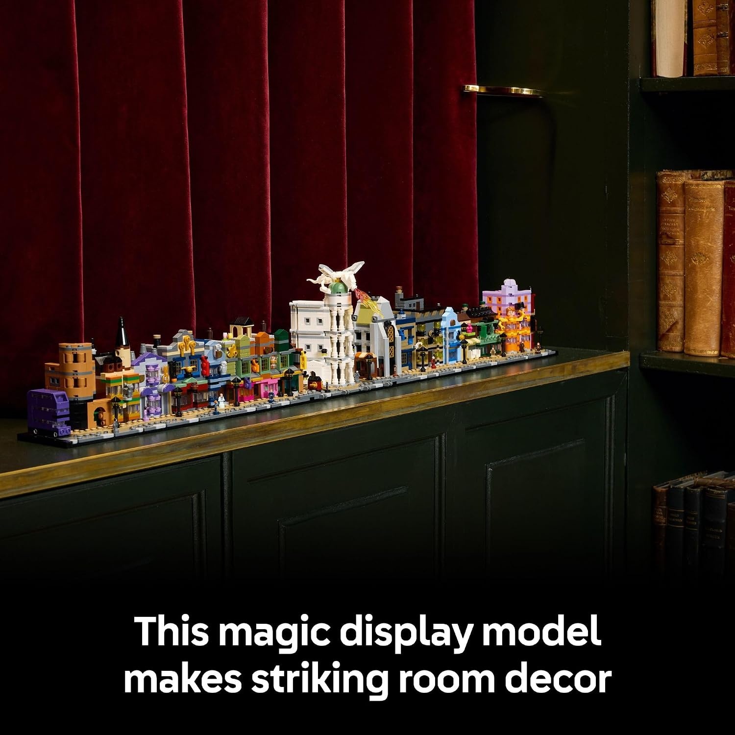 image:imageLEGO Harry Potter Diagon Alley Wizarding Shops Building Set for Adults Collectible Kit for Harry Potter Fans with 12 Microfigures Gift Idea for Men Women Fans 76444