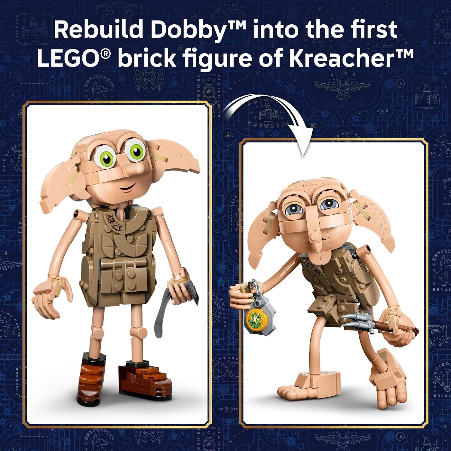 image:imageLEGO Harry Potter Dobby the Free Elf 76469 Collectible Building Toy for Girls amp Boys Ages 8 Display as Bedroom or Book Shelf Decor 379 pieces Gift Idea