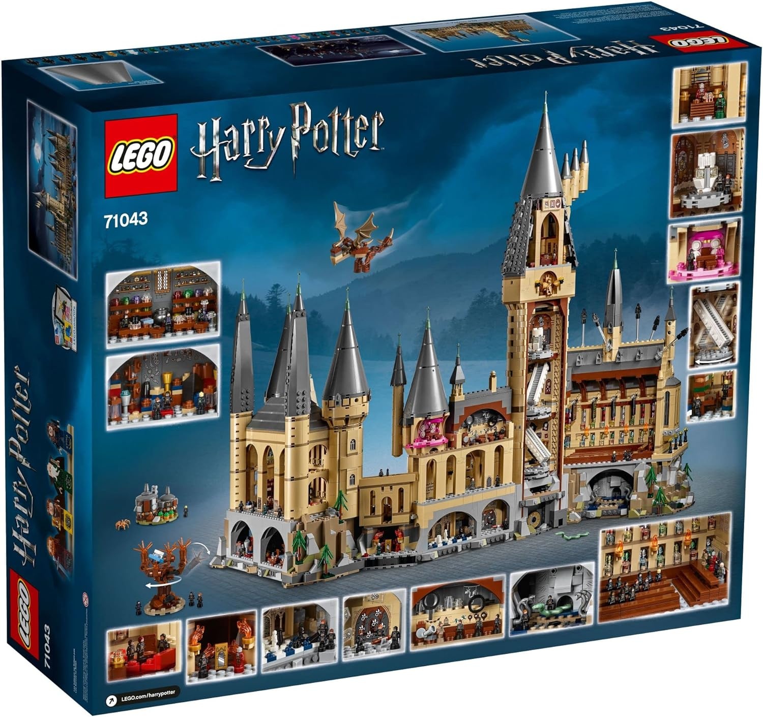 image:imageLEGO Harry Potter Hogwarts Castle 71043 Building Set Model Kit with Minifigures Featuring Wand Boats and Spider Figure Gryffindor and Hufflepuff Accessories Collectible for Adults and TeensStandard