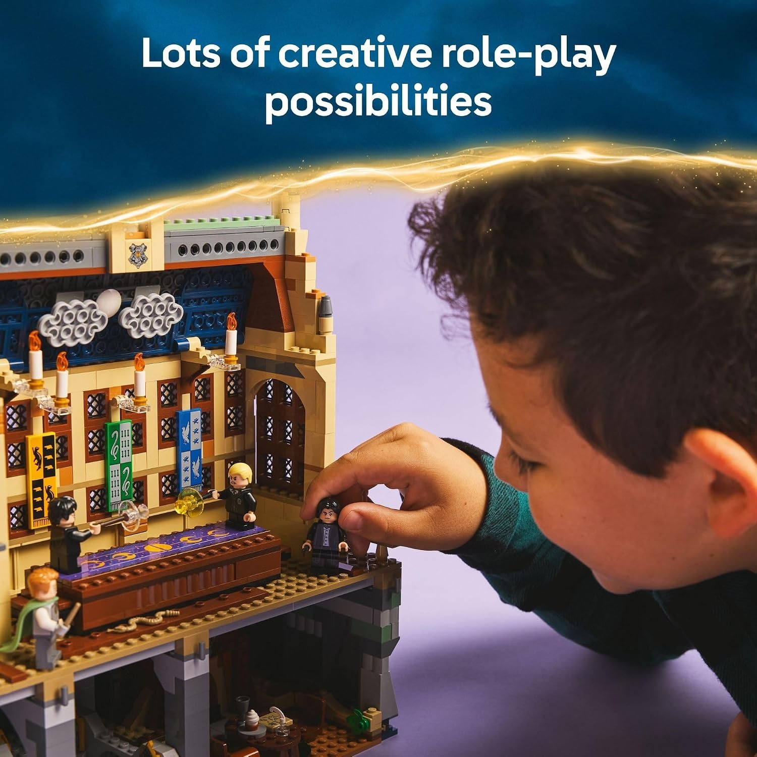 image:imageLEGO Harry Potter Hogwarts Castle Dueling Club Building Toy Wizard Kids Toy for Boys and Girls Fans of Harry Potter Ages 8 Gift Idea for Birthdays 76441 Lego Harry Potter Lego 158 Pieces Hogwarts Castle Dueling Club 76441