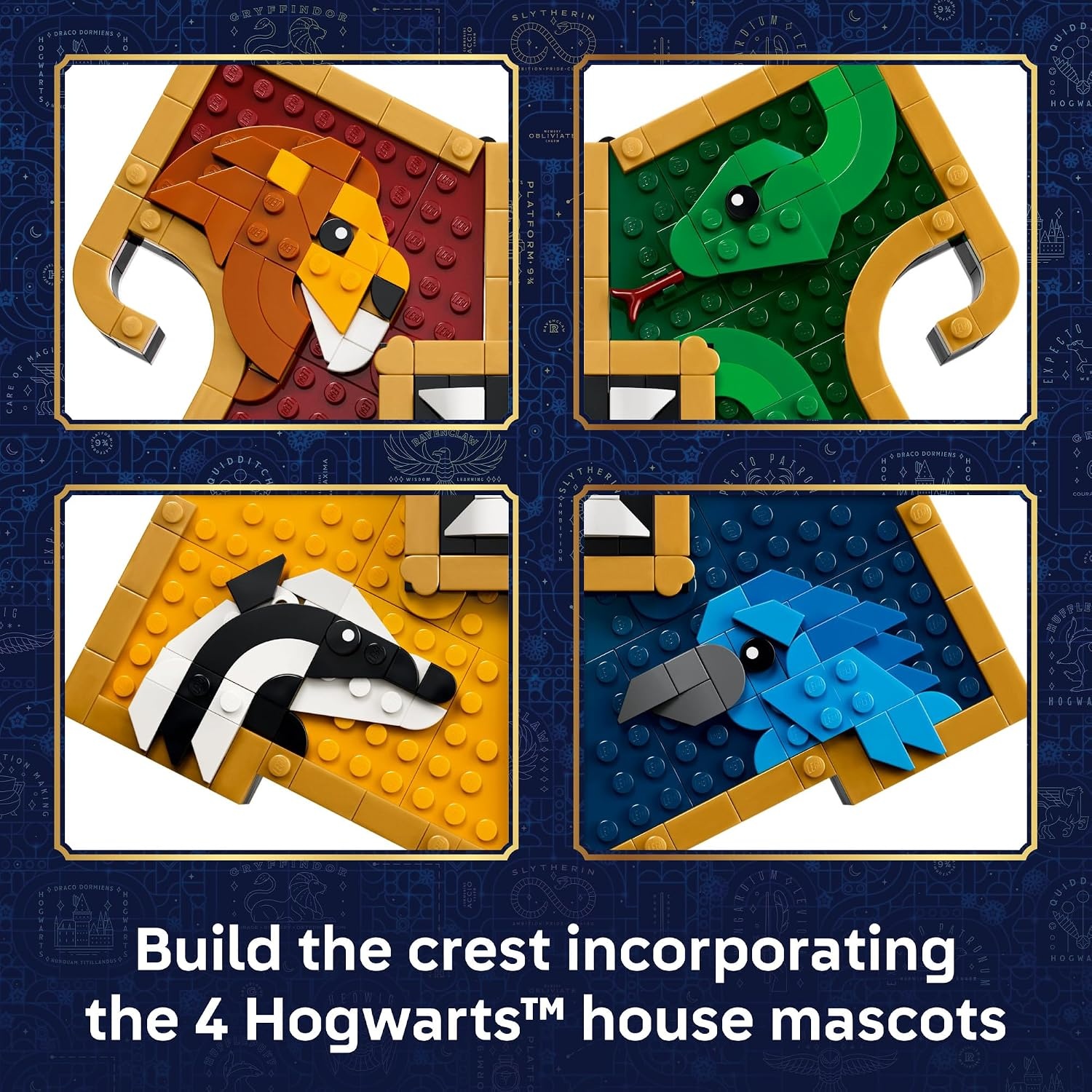 image:imageLEGO Harry Potter Hogwarts House Crest 76462 Collectible Building Toy for Girls amp Boys Ages 12 Display as Bedroom or Book Shelf Decor W Stand 545 pieces Gifts Idea