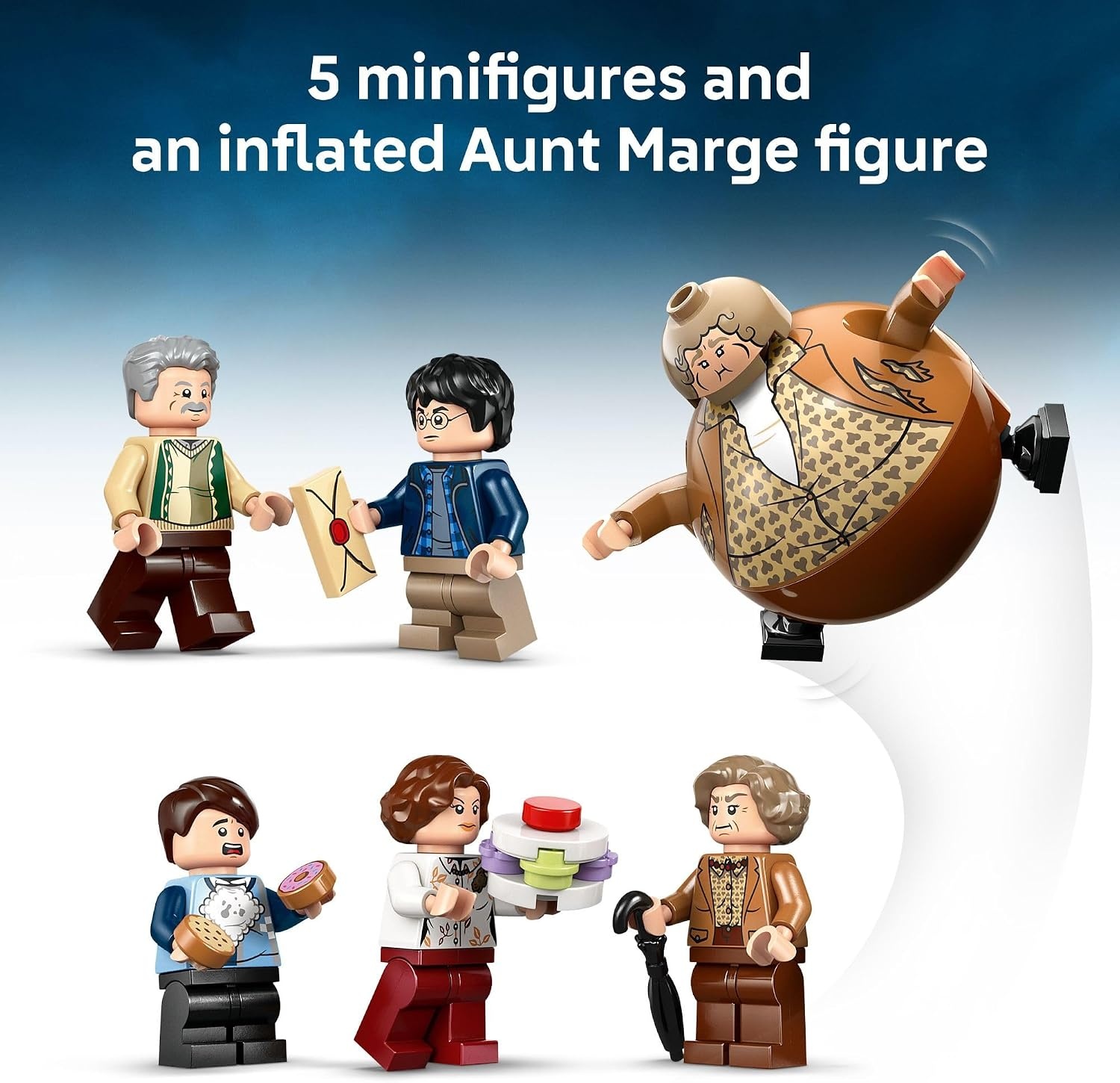 image:imageLEGO Harry Potter Privet Drive Aunt Marges Visit Kids Toy Buildable Book Nook and Room Decor for Boys and Girls Ages 8 Collectible Harry Potter Minifigure Birthday Gift Idea 76451