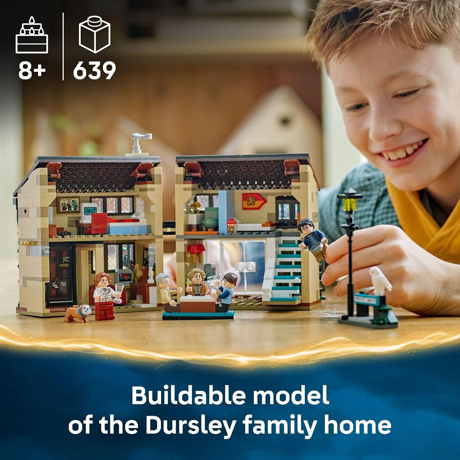 image:imageLEGO Harry Potter Privet Drive Aunt Marges Visit Kids Toy Buildable Book Nook and Room Decor for Boys and Girls Ages 8 Collectible Harry Potter Minifigure Birthday Gift Idea 76451