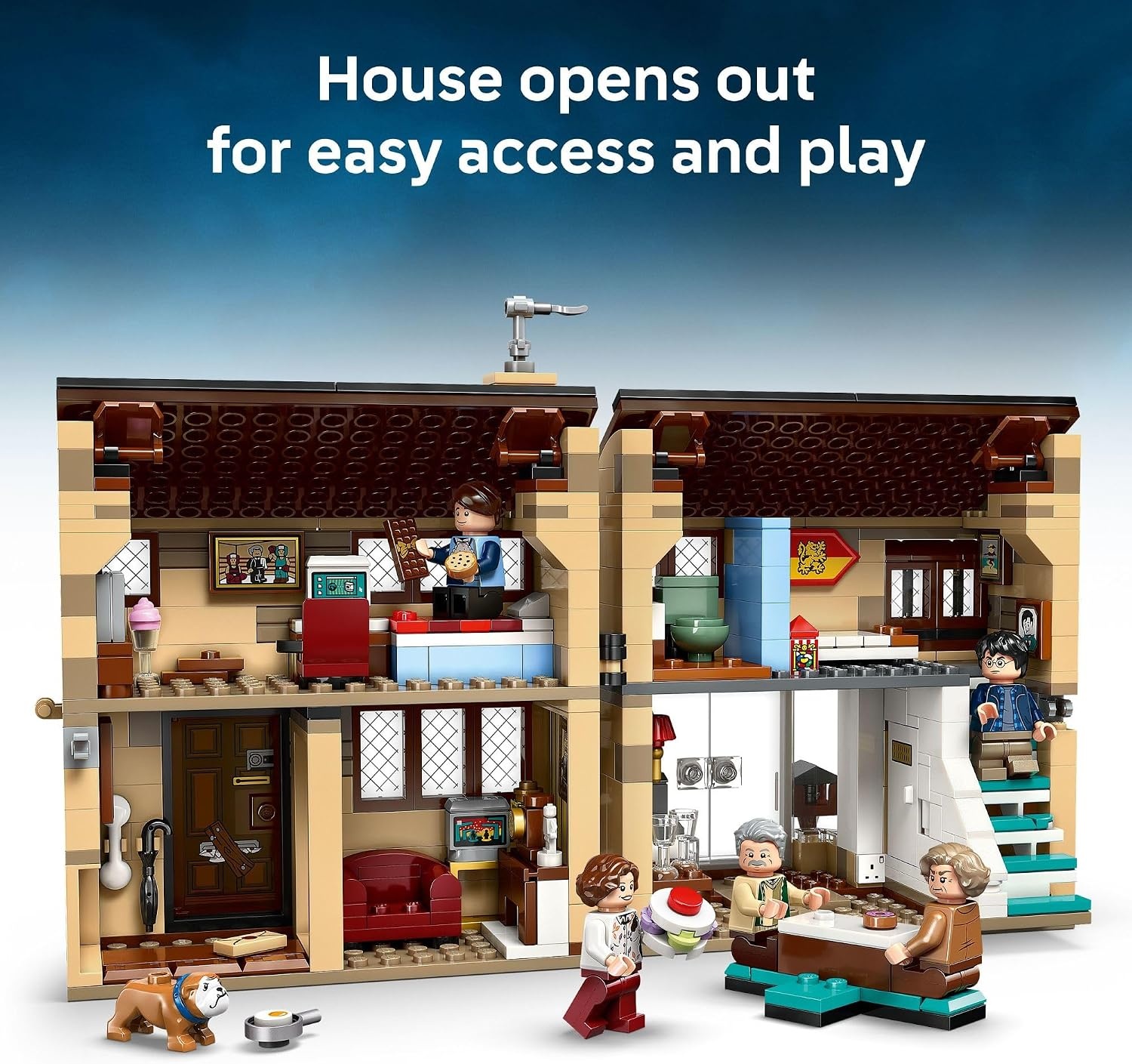 image:imageLEGO Harry Potter Privet Drive Aunt Marges Visit Kids Toy Buildable Book Nook and Room Decor for Boys and Girls Ages 8 Collectible Harry Potter Minifigure Birthday Gift Idea 76451