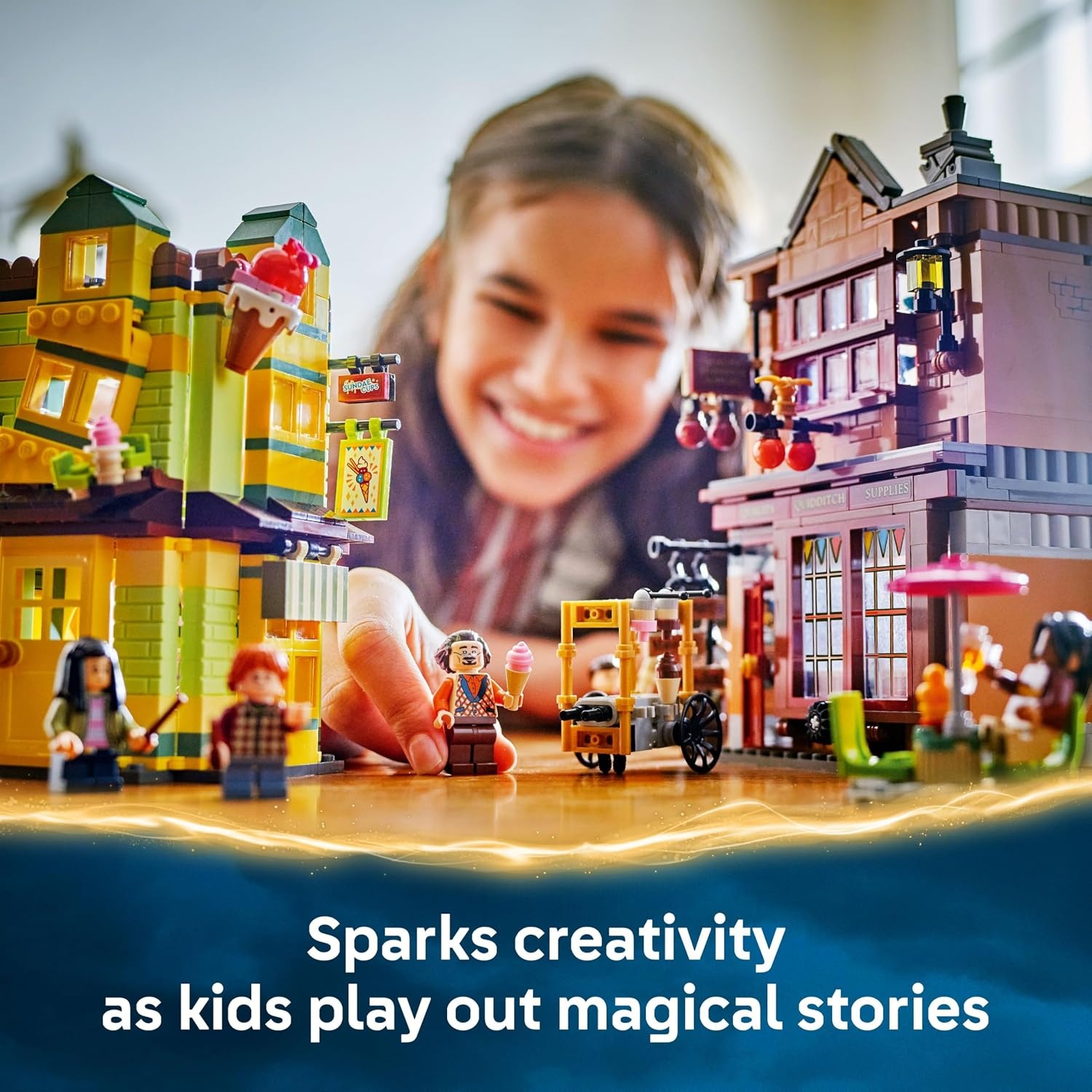 image:imageLEGO Harry Potter Quality Quidditch Supplies amp Ice Cream Parlour Kids Toy Diagon Alley Building Set for Boys and Girls 8 Harry Potter Collectible Gift Idea for Birthdays 76452