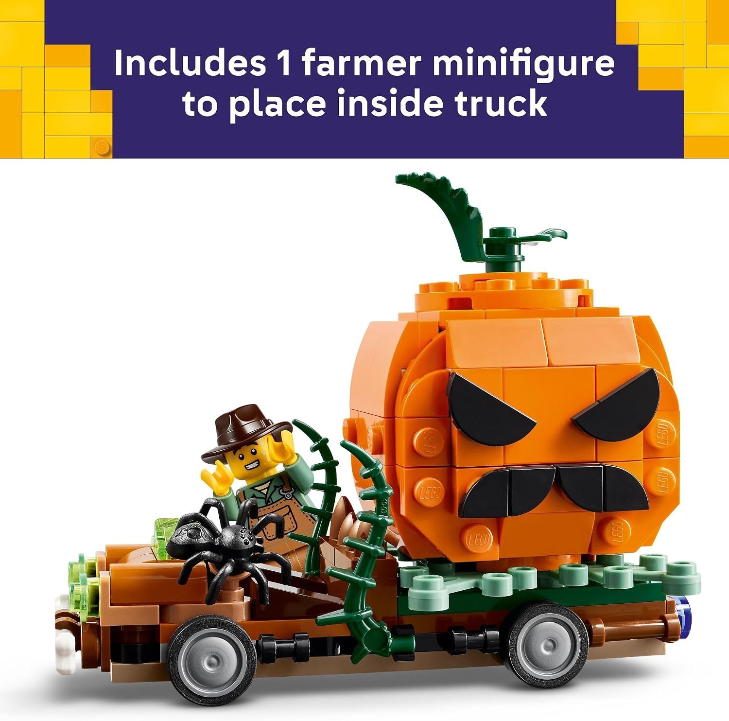 image:imageLEGO JackOLantern Pickup Truck 40822 Building Toys for Boys amp Girls Ages 8 Halloween Decor amp Craft 177 pieces Gift for Kids