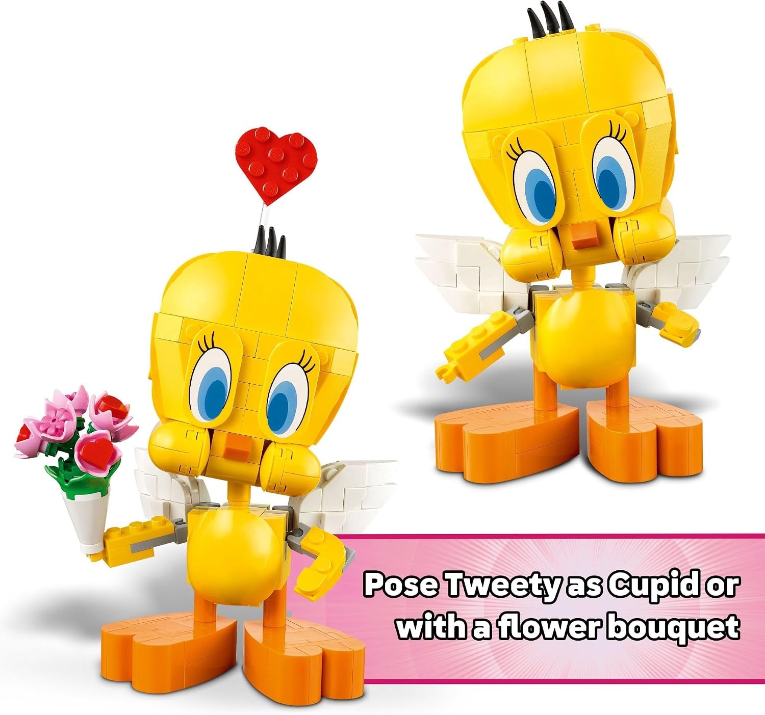 image:imageLEGO Looney Tunes Sweetheart Tweety Bird Building Toy for Adults amp Kids Tweety Figure WDisplay Pedestal amp Accessories for Girls amp Boys Ages 12 Gift for Looney Tunes Fans 40824