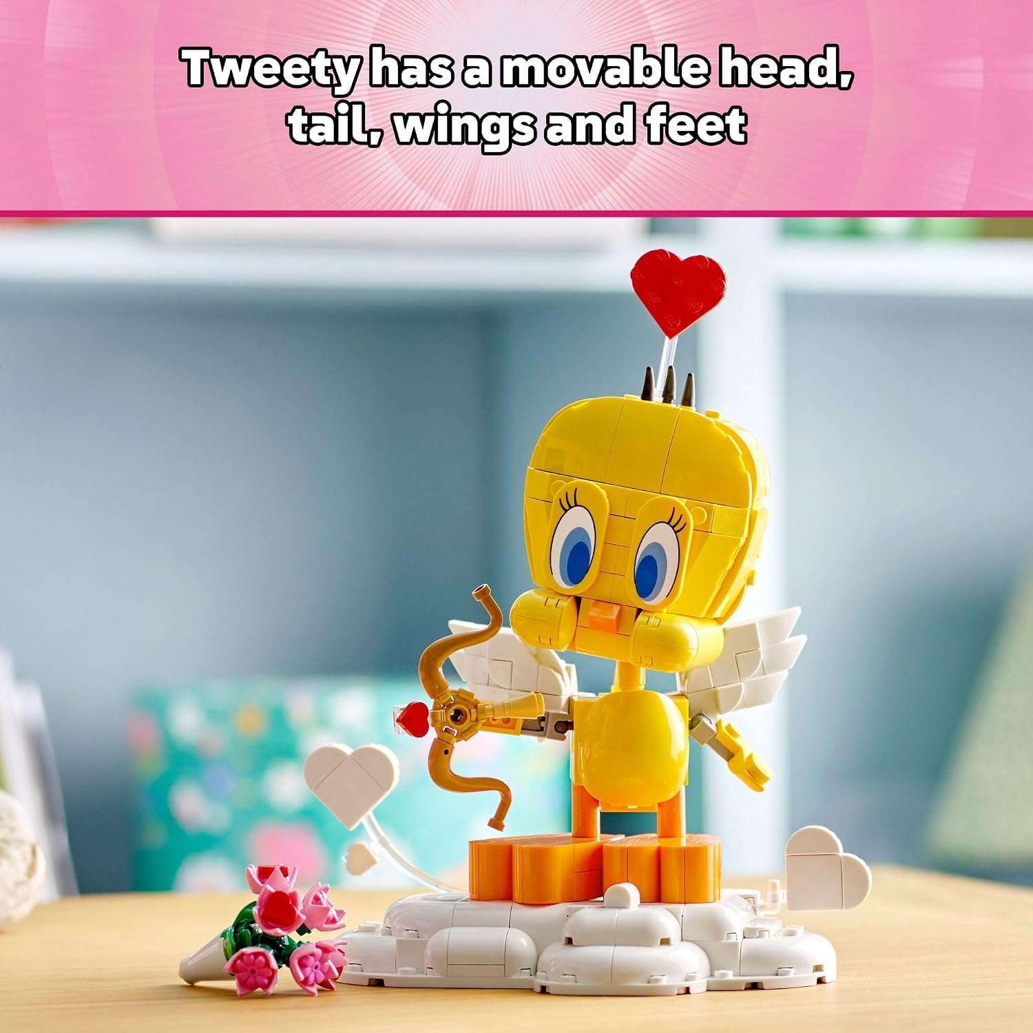 image:imageLEGO Looney Tunes Sweetheart Tweety Bird Building Toy for Adults amp Kids Tweety Figure WDisplay Pedestal amp Accessories for Girls amp Boys Ages 12 Gift for Looney Tunes Fans 40824