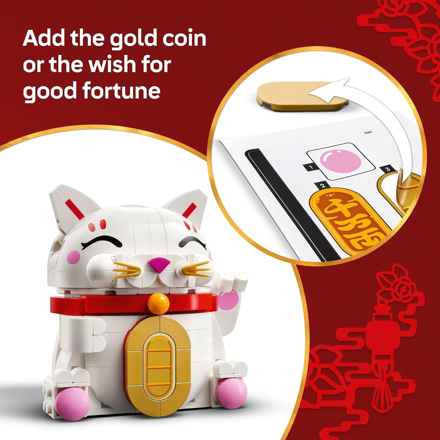 image:imageLEGO Lucky Cat Building Toy for Girls amp Boys Smiling Cat WWaving Paw Function for Kids Ages 9 Home Decor for Spring Festival amp Chinese New Year Celebrations Gift Idea for Birthdays 40813
