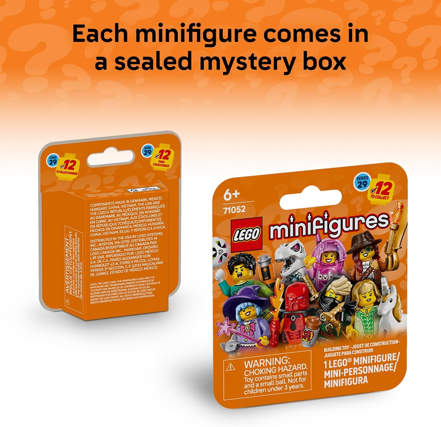 image:imageLEGO Minifigures Series 29 6 Pack Mystery Box Multipack Birthday Party Favors for Boys amp Girls Ages 6 Goodie Bag Stuffers for Kids 66814